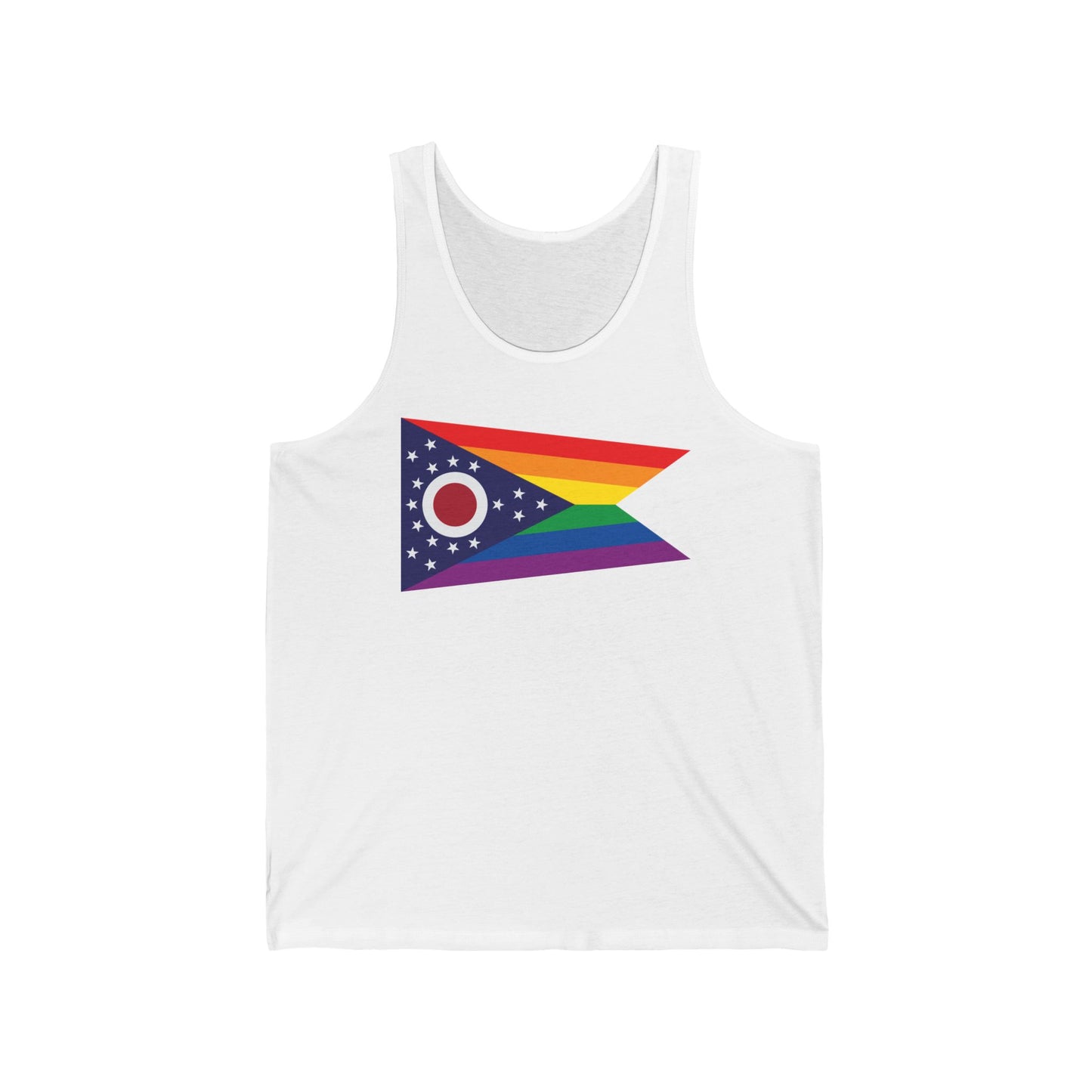 Ohio Rainbow Pride Flag Jersey Tank