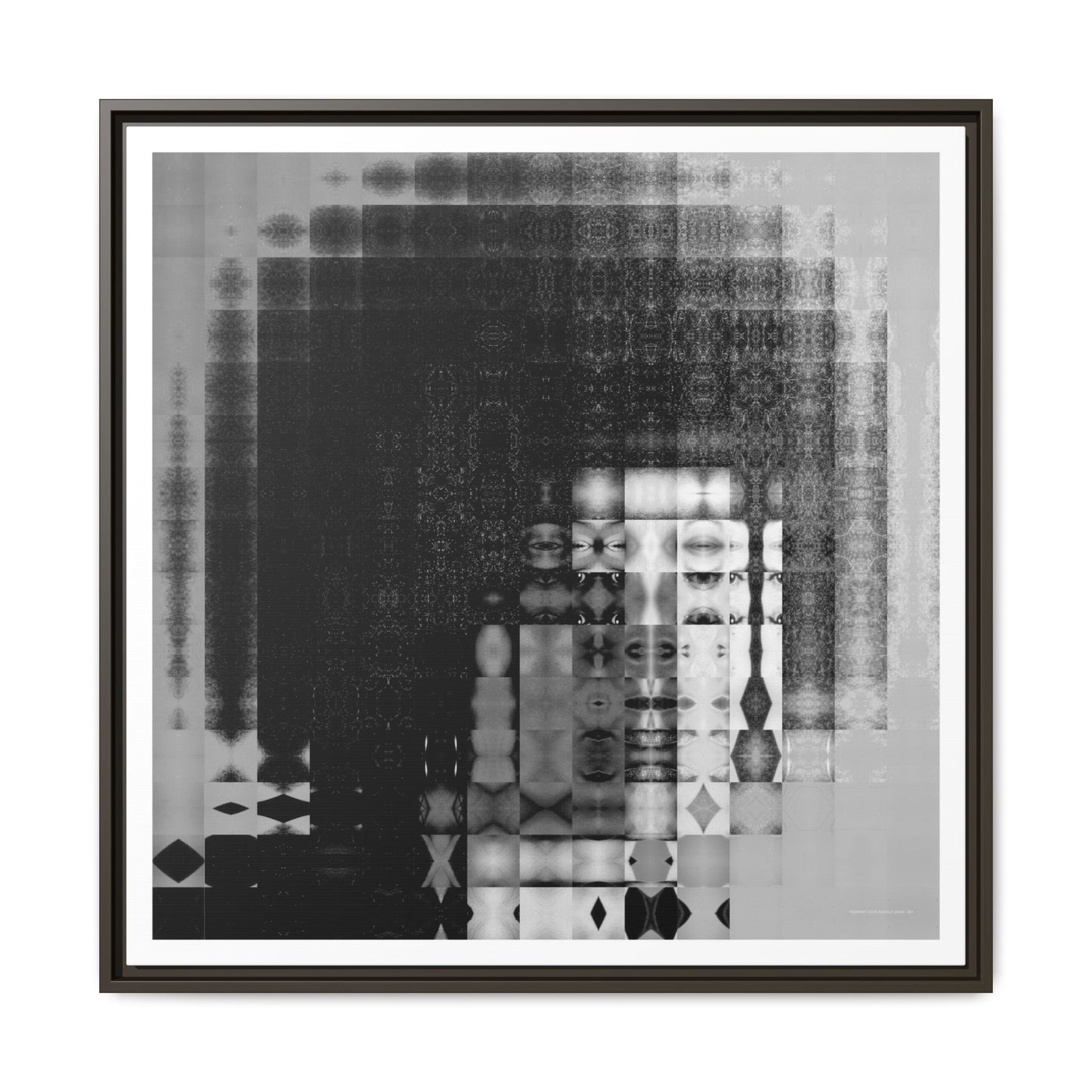 Feminist Icon Angela Davis Abstract Portrait Collage Art — Matte Canvas, Framed (Multi-color options)