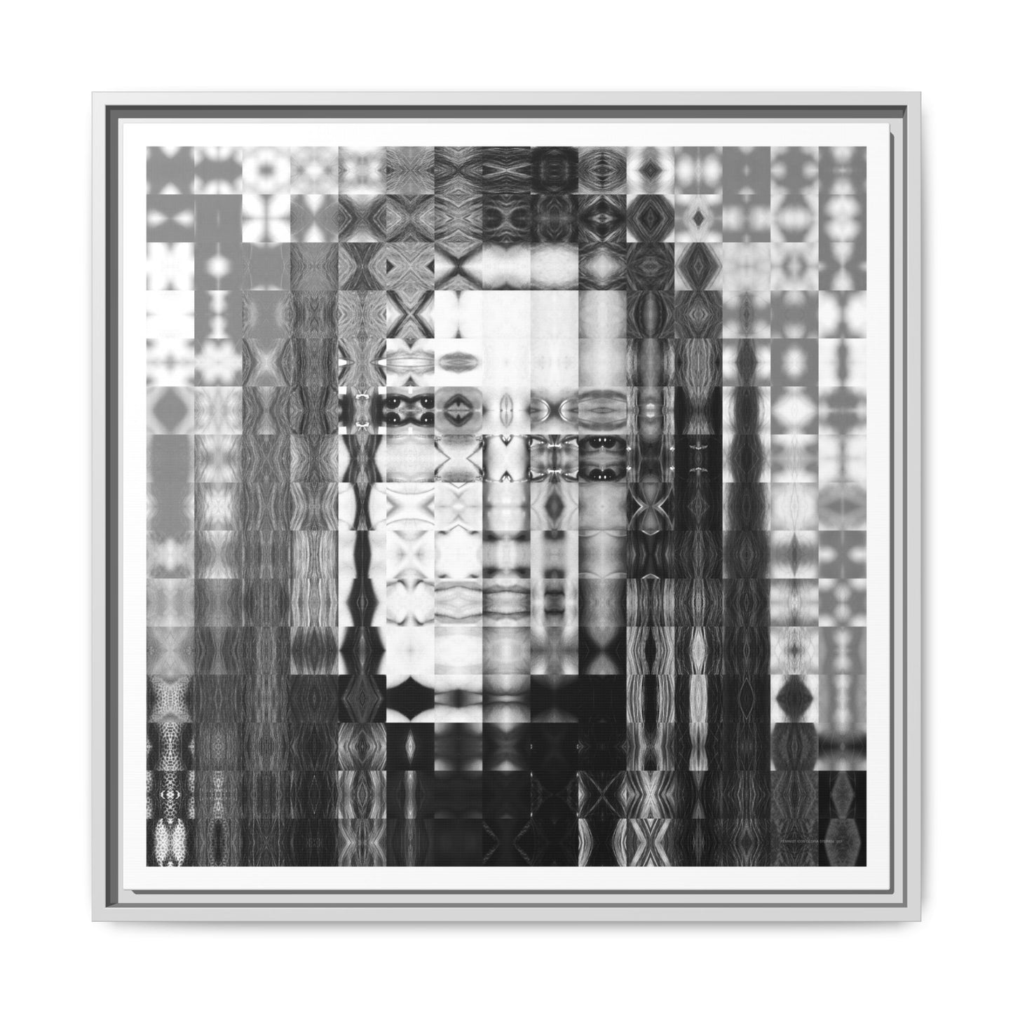 Feminist Icon Gloria Steinem Abstract Portrait Collage Art — Matte Canvas, Framed (Multi-color options)