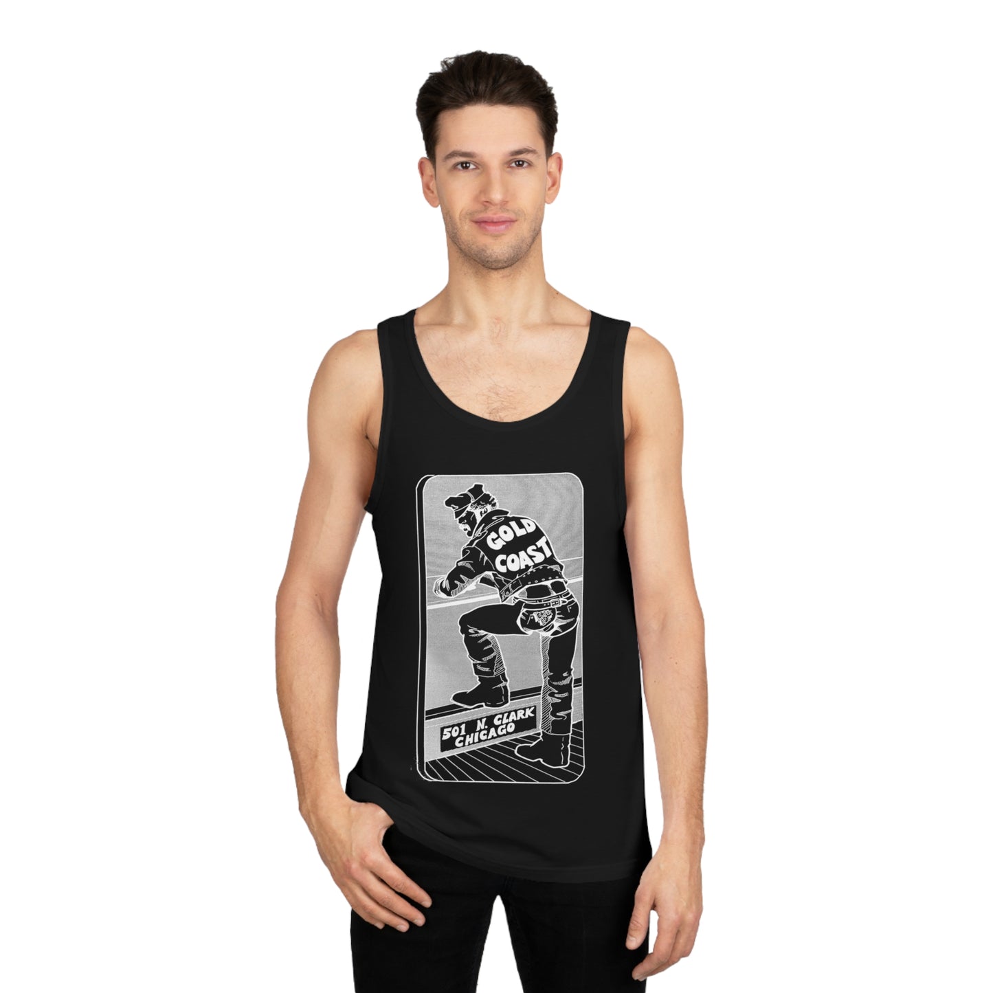 Gold Coast Chicago Tank Top, Leather Daddy in Chaps