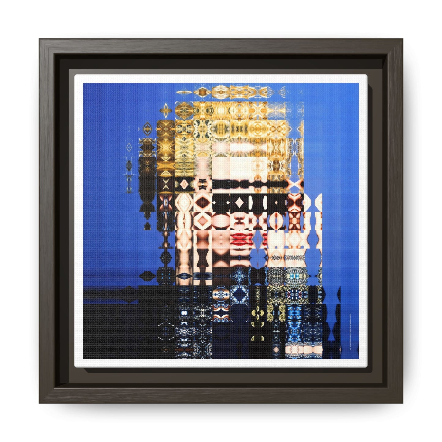 Iconic Borderline-Blonde Early Queen of Pop Abstract Portrait Collage Art — Matte Canvas, Framed (Multi-color options)