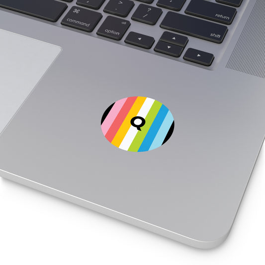 "Q" Queer Pride Flag Vinyl Sticker