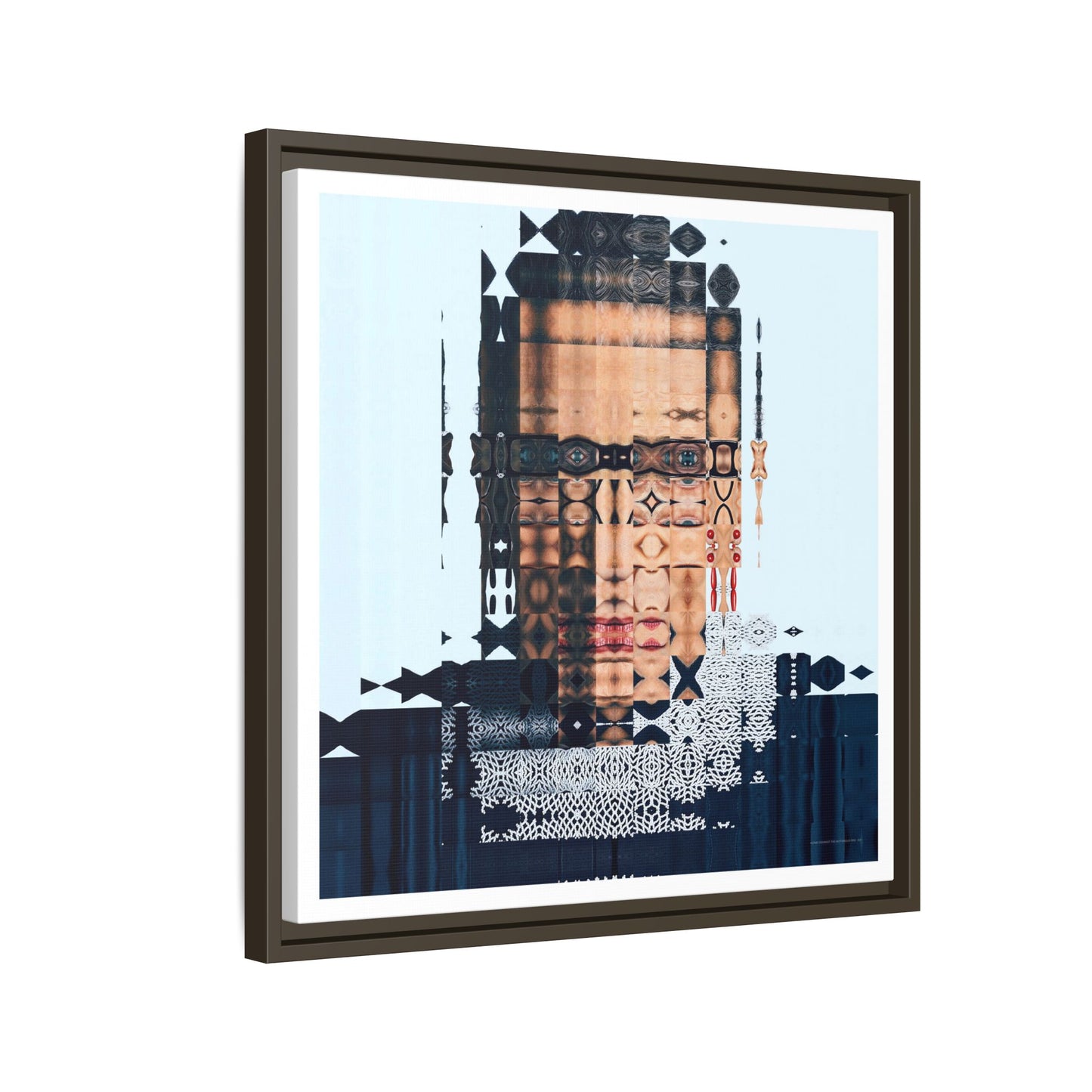 Iconic Feminist, The Notorious RBG, Ruth Bader Ginsburg Abstract Portrait Collage Art — Matte Canvas, Framed (Multi-color options)