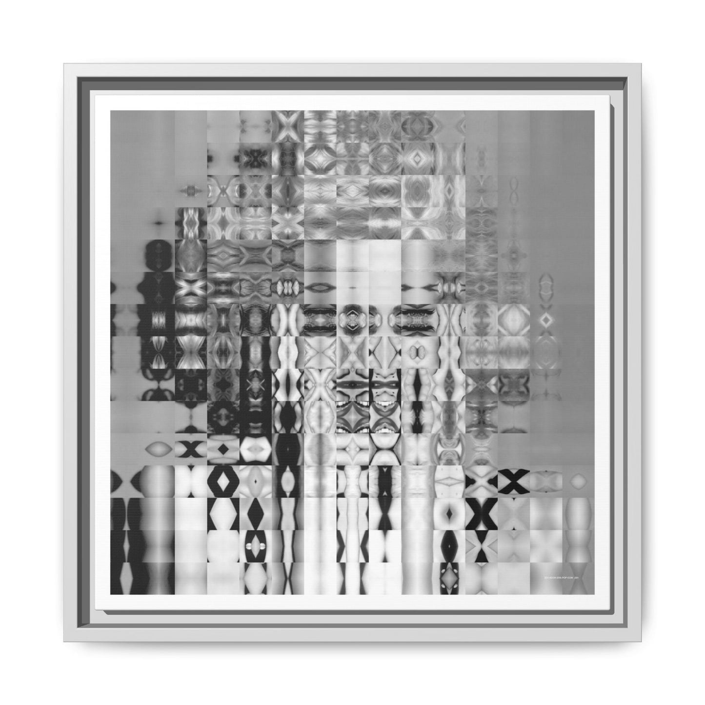 Sex-Book-Era Pop Icon Abstract Portrait Collage Art — Matte Canvas, Framed (Multi-color options)