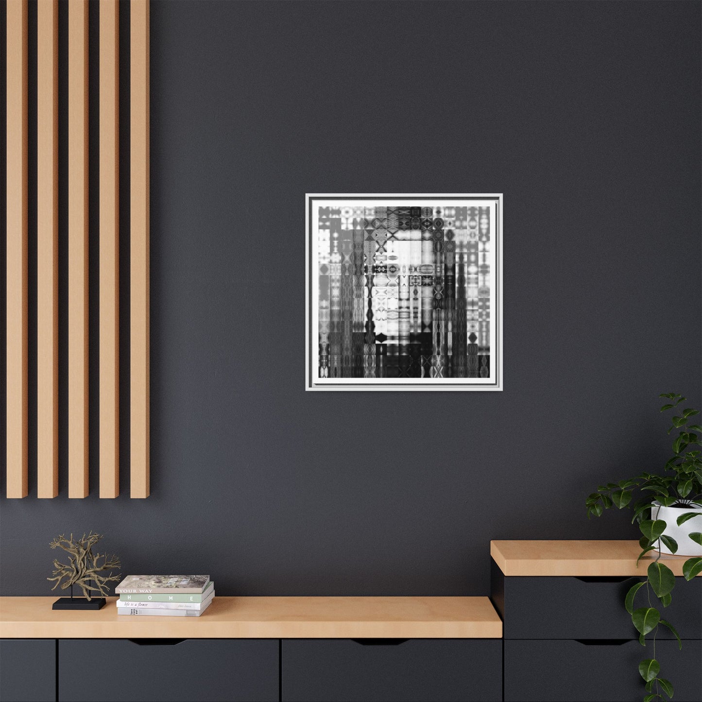 Feminist Icon Gloria Steinem Abstract Portrait Collage Art — Matte Canvas, Framed (Multi-color options)