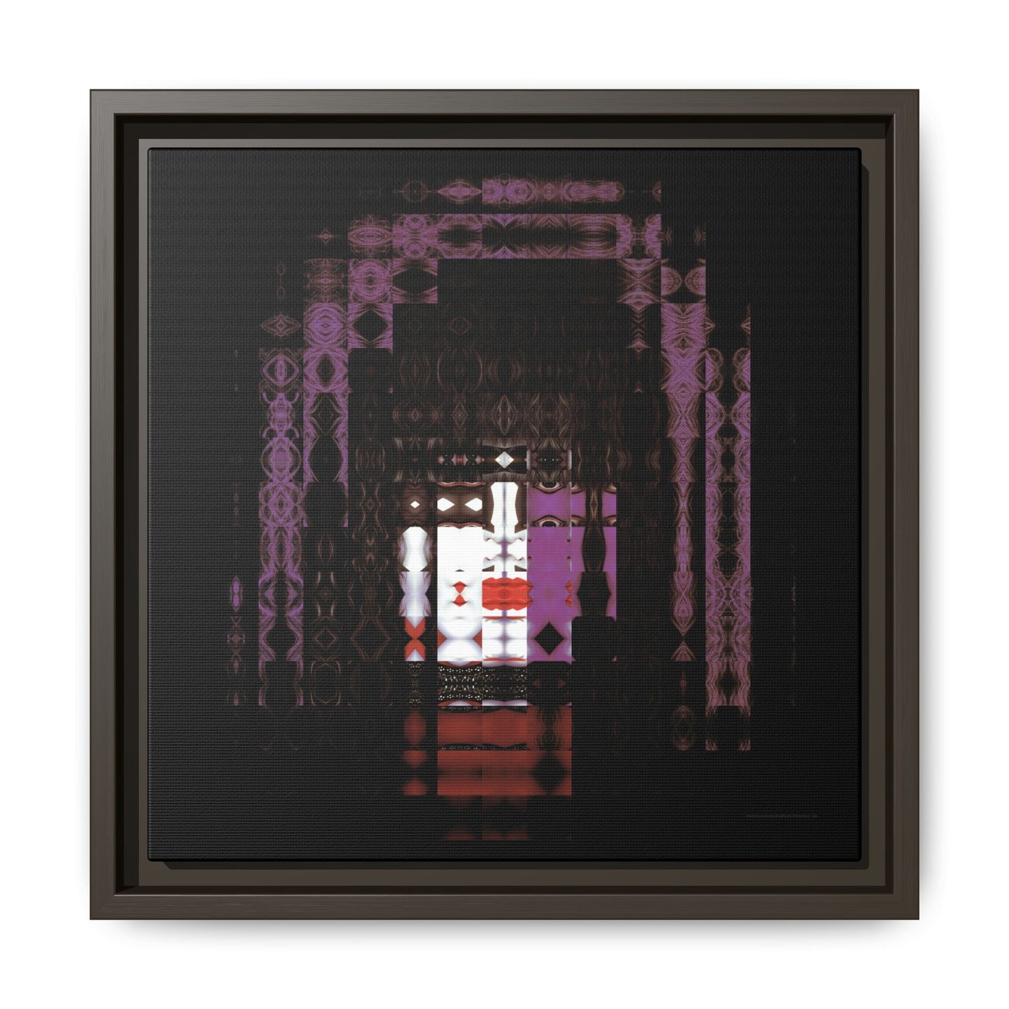 Knights In Satan's Service, Starchild Abstract Portrait Collage Art — Matte Canvas, Framed (Multi-color options)
