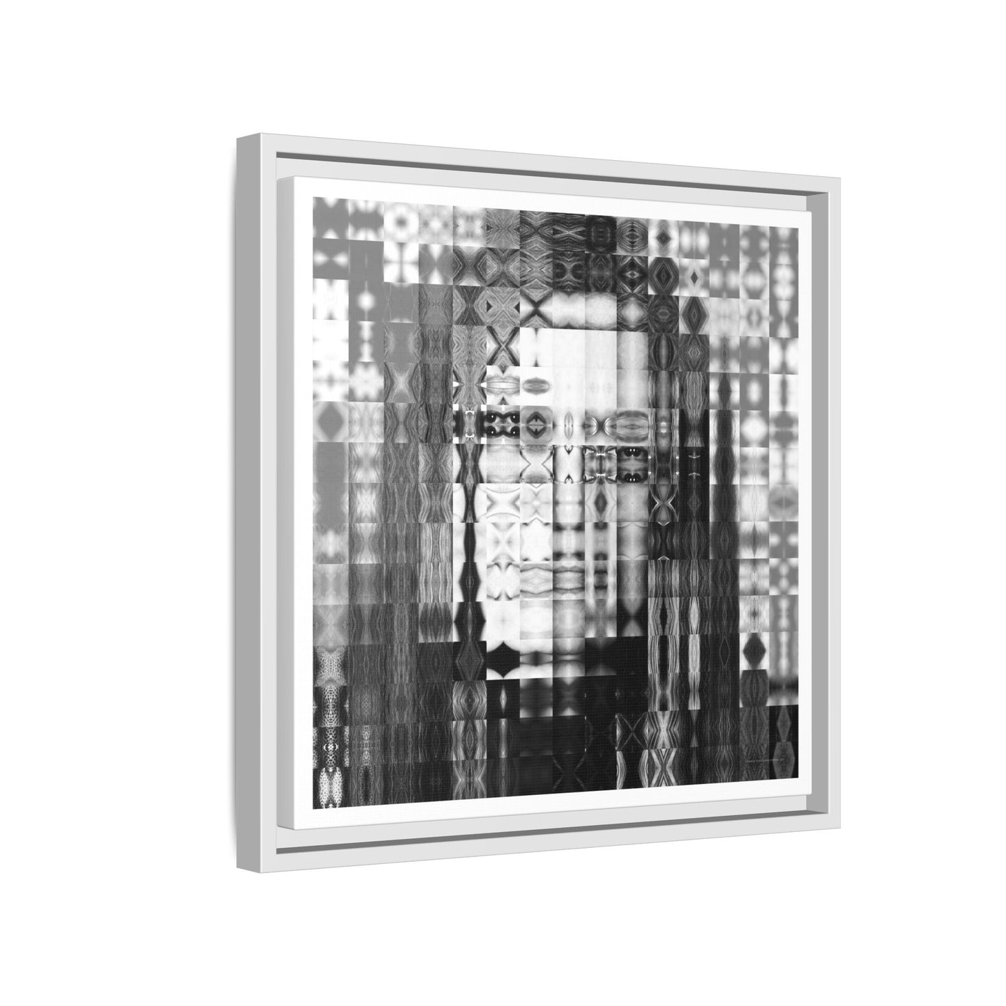 Feminist Icon Gloria Steinem Abstract Portrait Collage Art — Matte Canvas, Framed (Multi-color options)