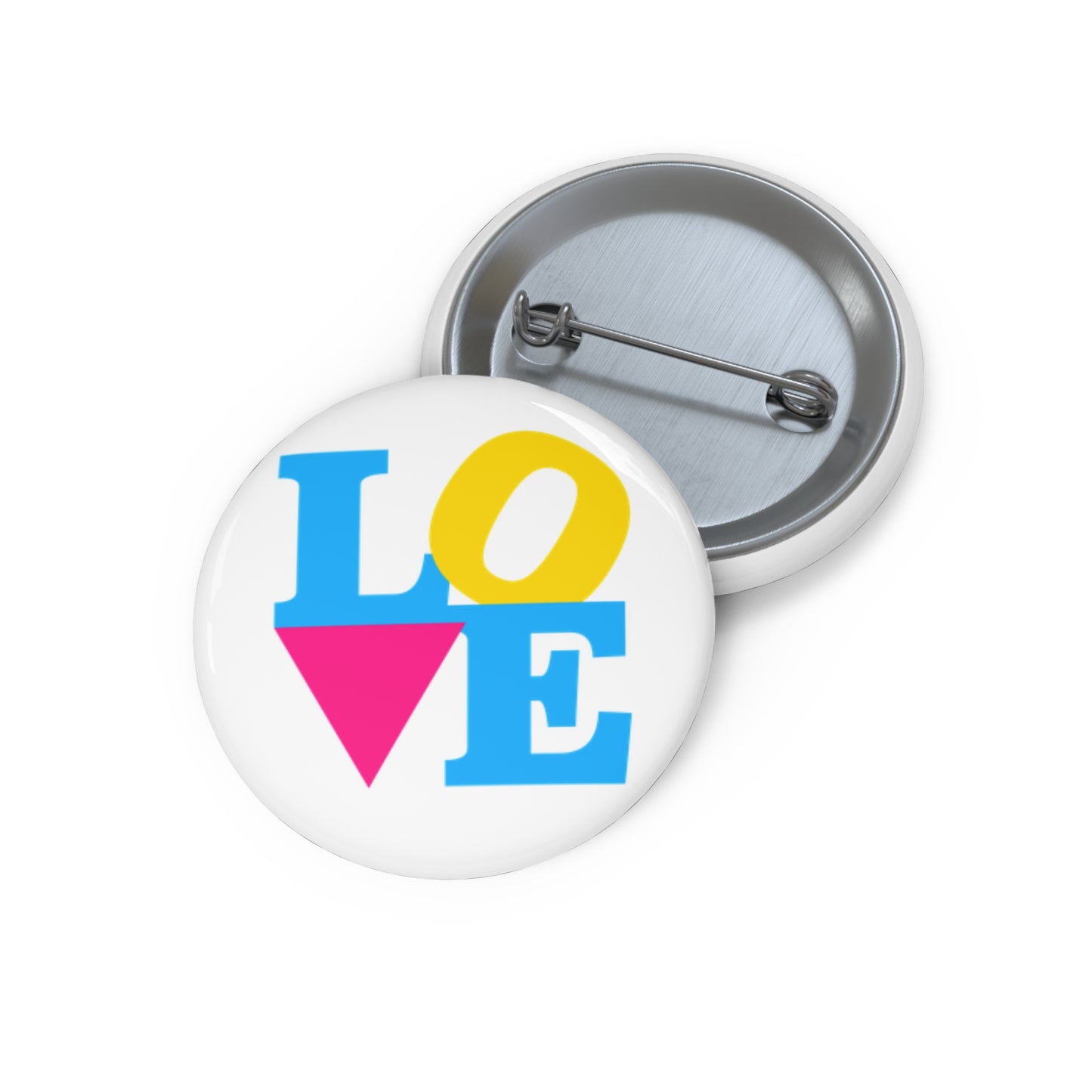 LOVE Pansexual Pride Colors Pin Button