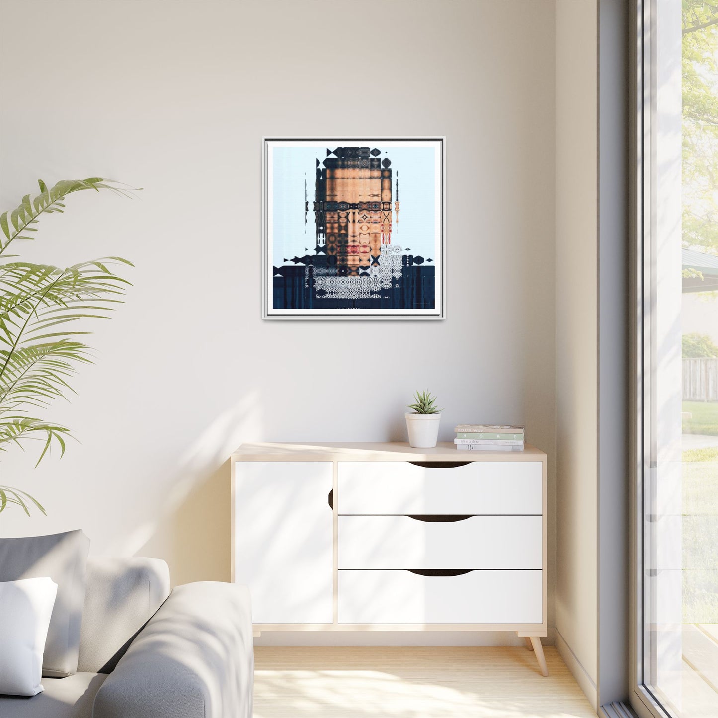 Iconic Feminist, The Notorious RBG, Ruth Bader Ginsburg Abstract Portrait Collage Art — Matte Canvas, Framed (Multi-color options)