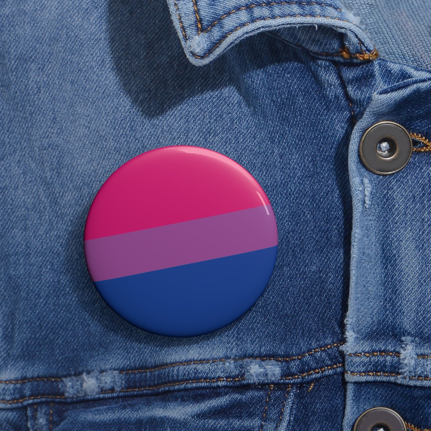 Bisexual Pride Flag Rainbow Pin Button