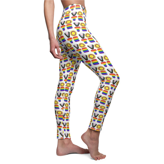 VOTE Leggings - new progress pride deco on white