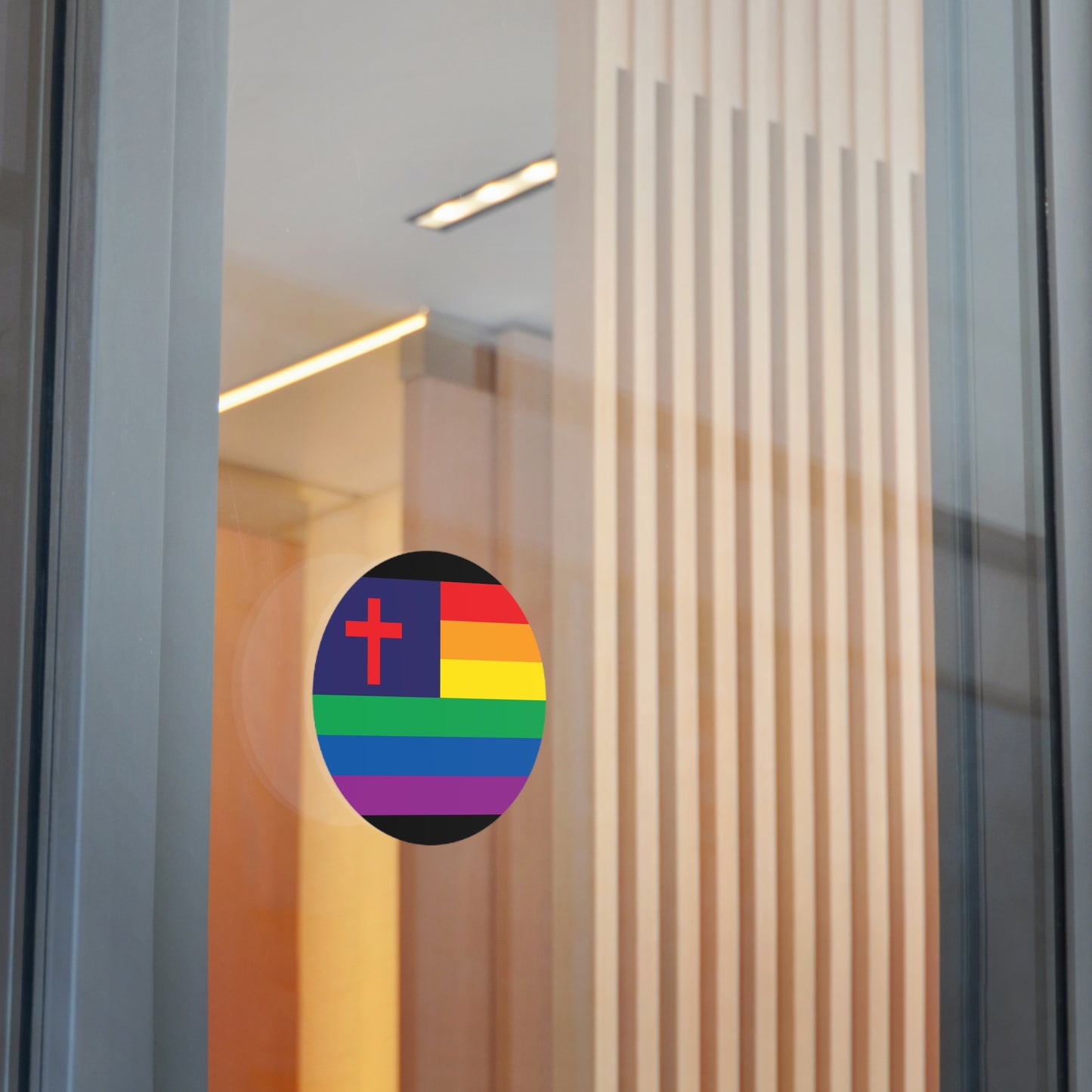 Christian Queer Pride Flag Vinyl Sticker
