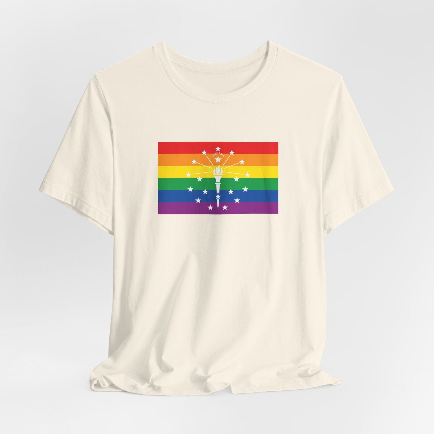 Indiana Rainbow Pride Flag T-shirt, Several Color Options