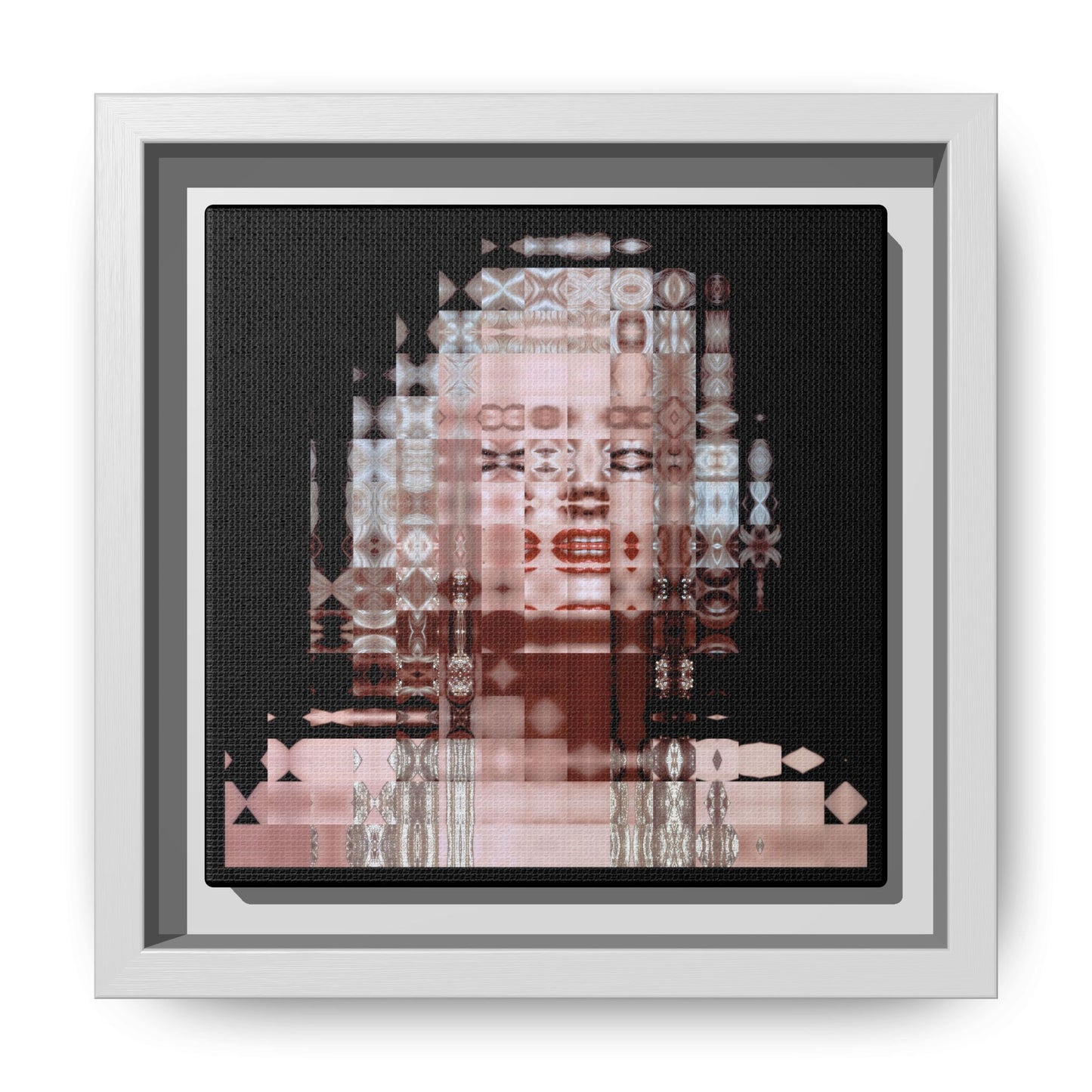 Iconic Movie Star Marilyn Monroe Abstract Portrait Collage Art — Matte Canvas, Framed (Multi-color options)