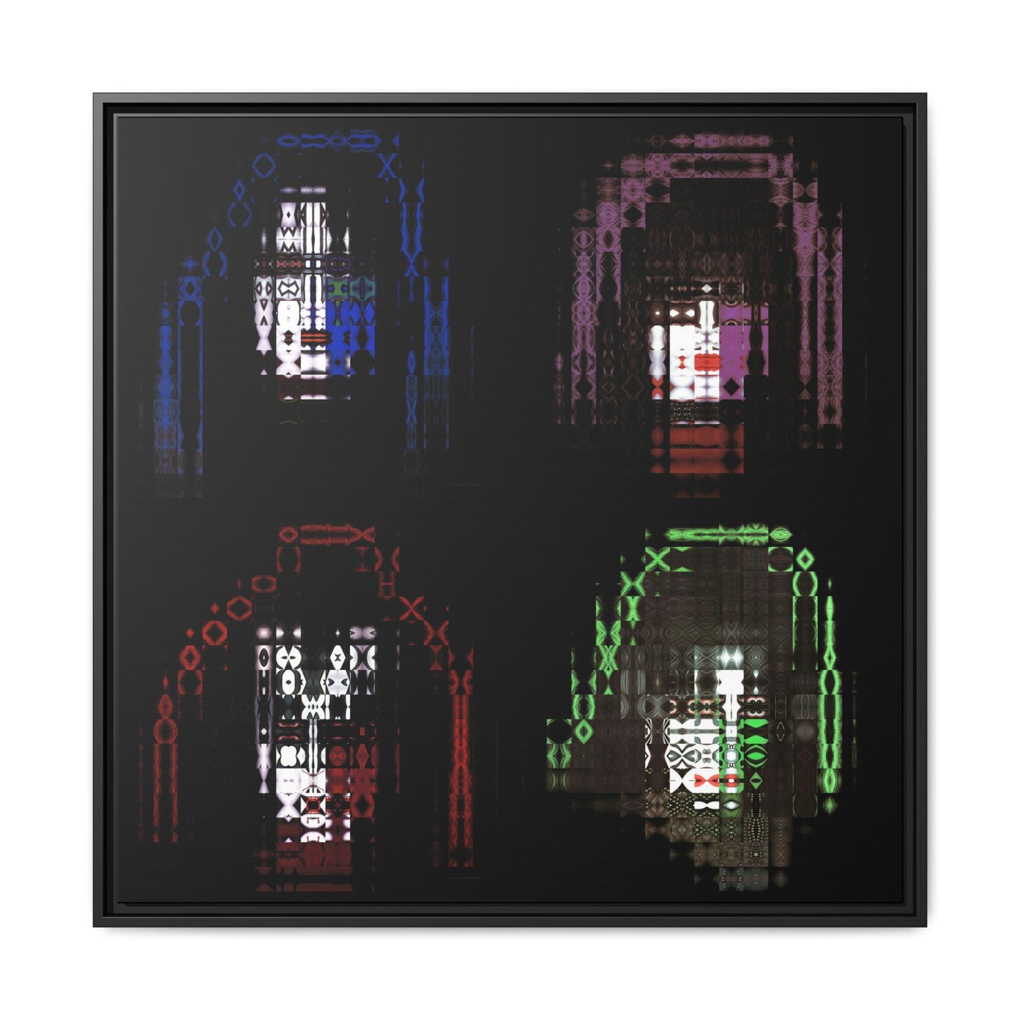 Knights In Satan's Service, Band Portrait Collage Art — Matte Canvas, Framed (Multi-color options)