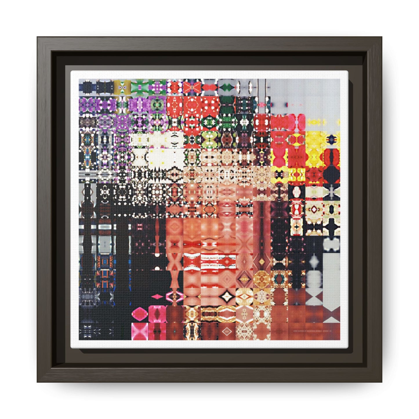 Iconic Guardian of the Margins, Marsha P. Johnson Abstract Portrait Collage Art — Matte Canvas, Framed (Multi-color options)
