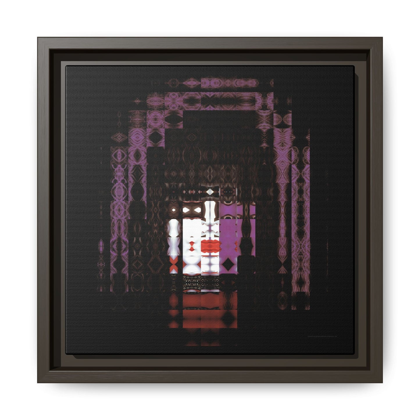 Knights In Satan's Service, Starchild Abstract Portrait Collage Art — Matte Canvas, Framed (Multi-color options)