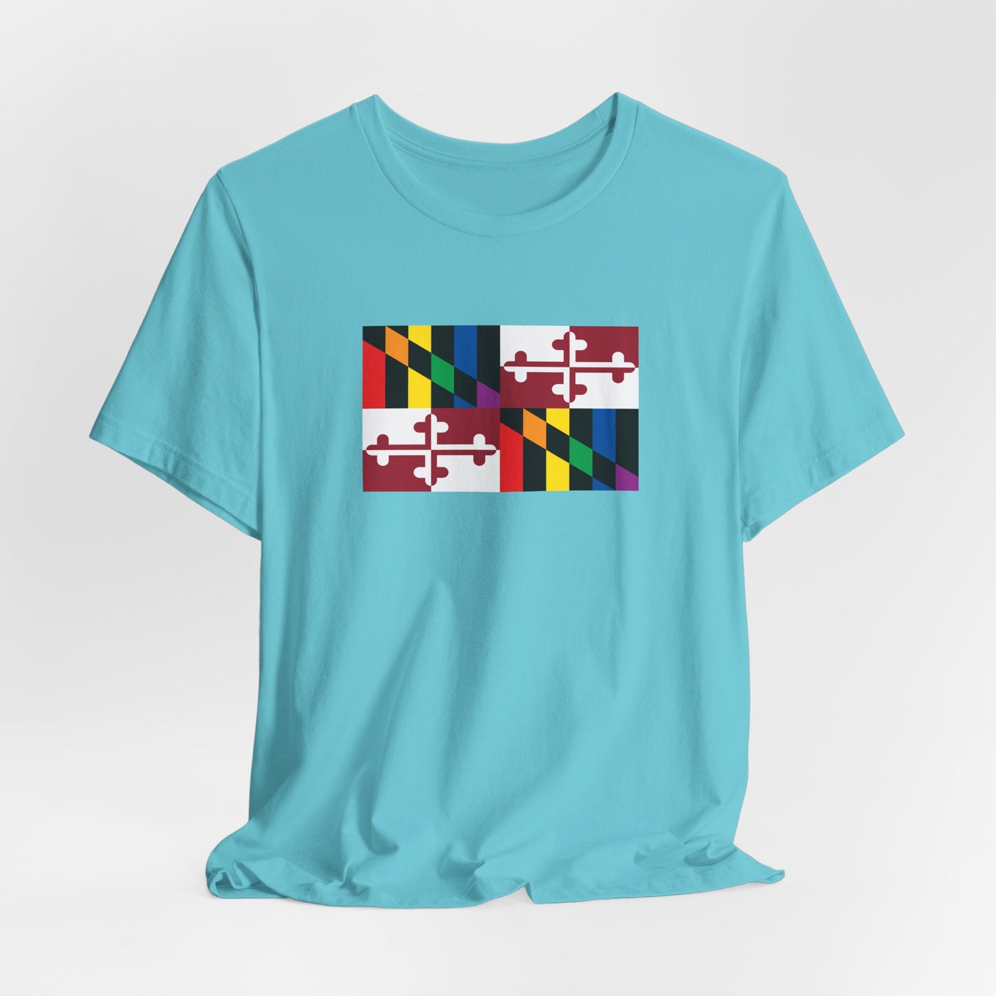 Maryland Rainbow Pride Flag T-shirt, Several Color Options