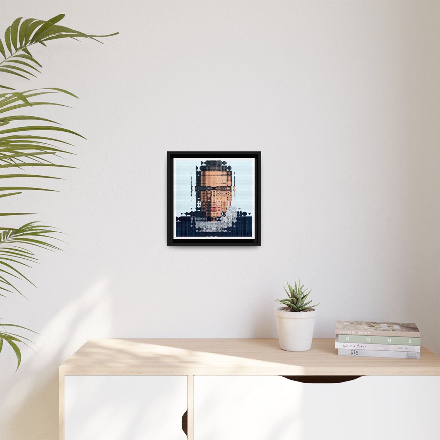 Iconic Feminist, The Notorious RBG, Ruth Bader Ginsburg Abstract Portrait Collage Art — Matte Canvas, Framed (Multi-color options)