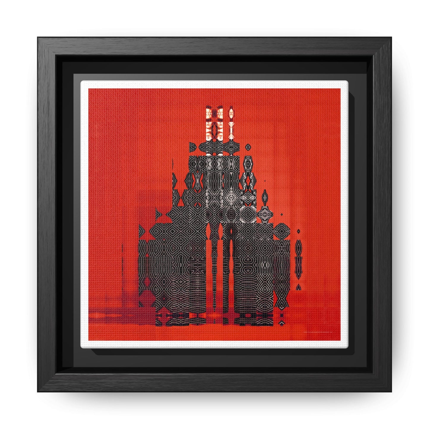 Iconic 70s Alien Glam Rocker Spacesuit Abstract Portrait Collage Art — Matte Canvas, Framed (Multi-color options)