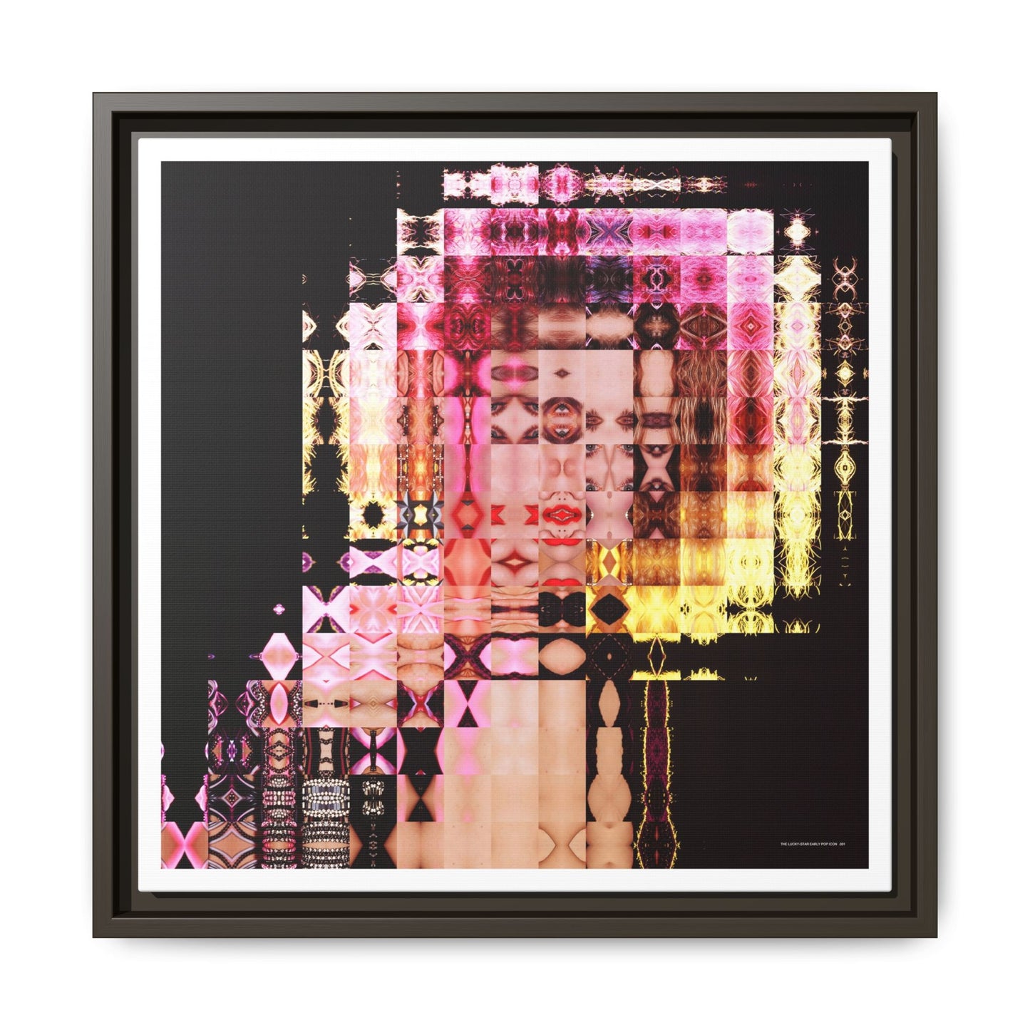 The Lucky-Star Early Pop Icon Abstract Portrait Collage Art — Matte Canvas, Framed (Multi-color options)