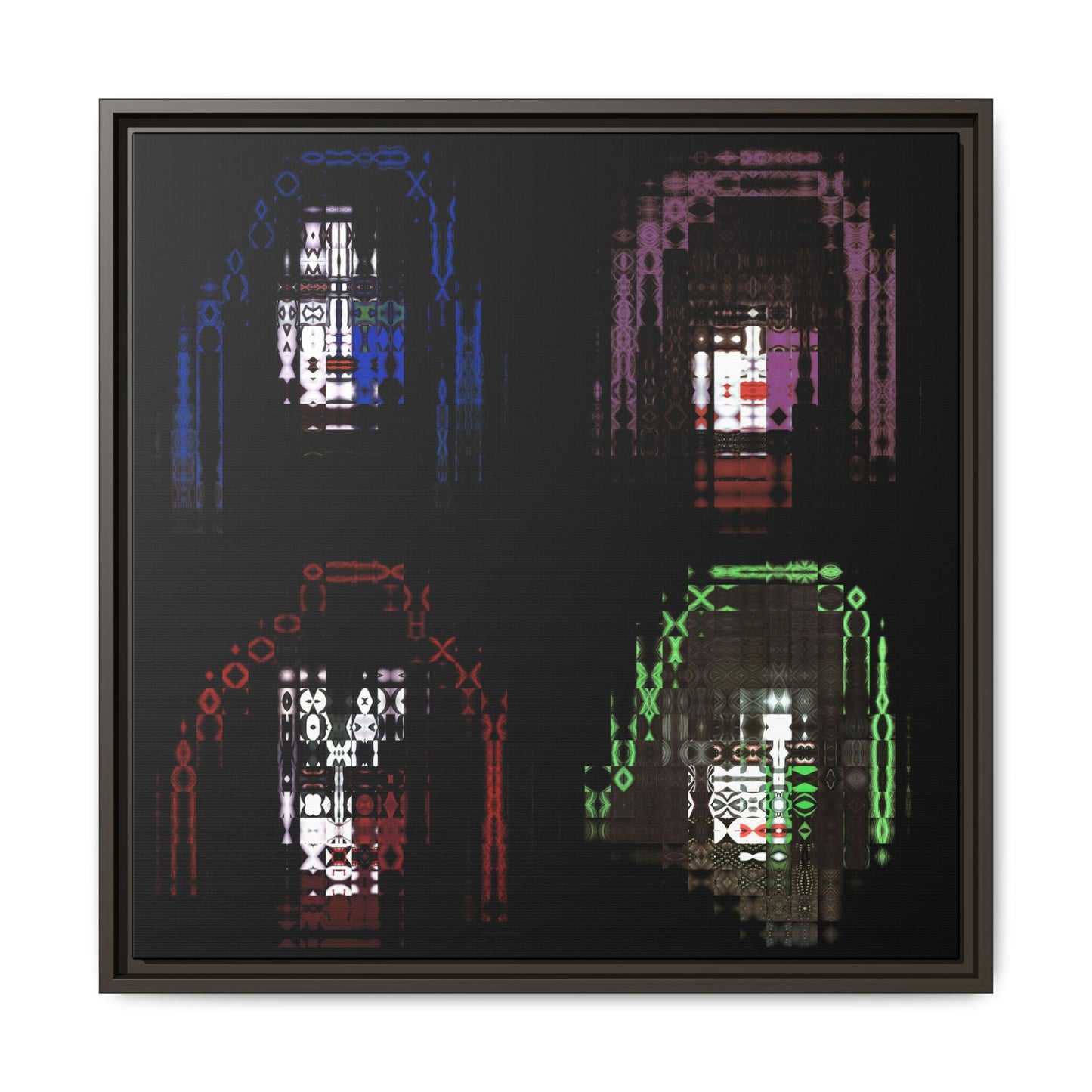 Knights In Satan's Service, Band Portrait Collage Art — Matte Canvas, Framed (Multi-color options)