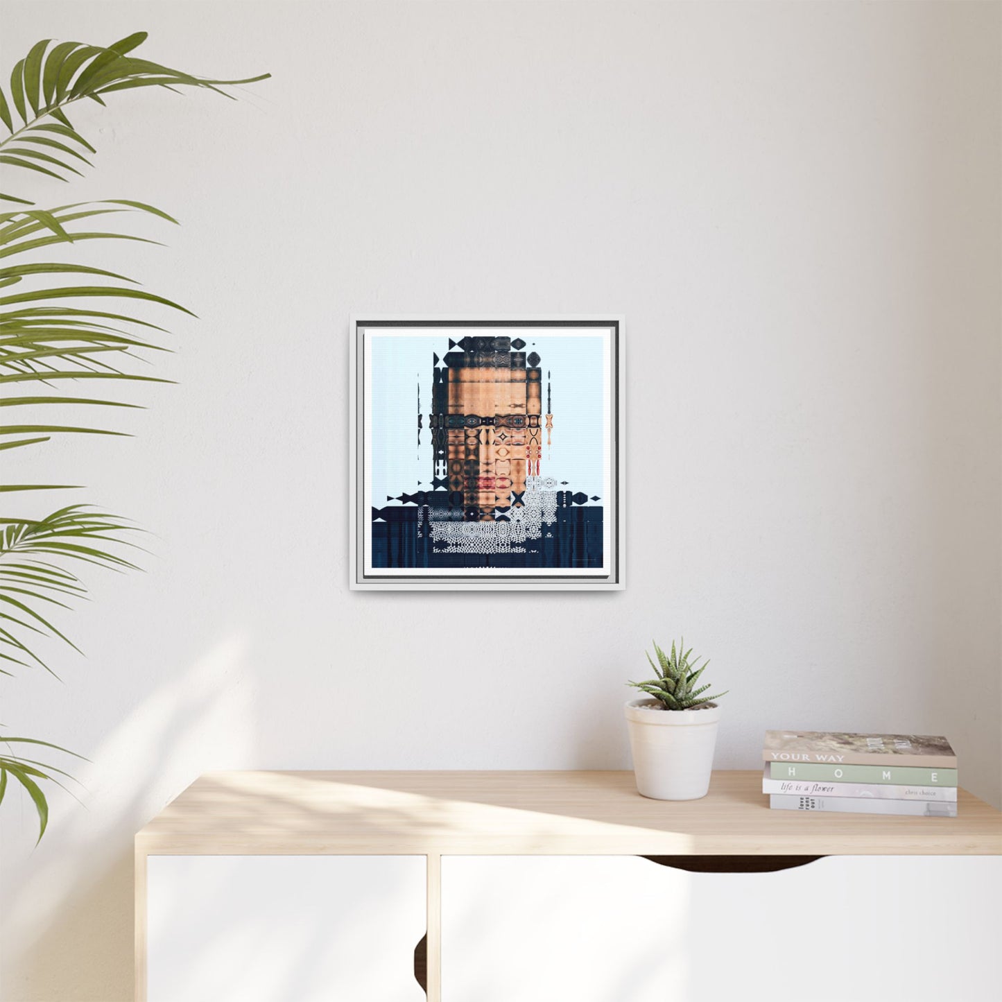 Iconic Feminist, The Notorious RBG, Ruth Bader Ginsburg Abstract Portrait Collage Art — Matte Canvas, Framed (Multi-color options)