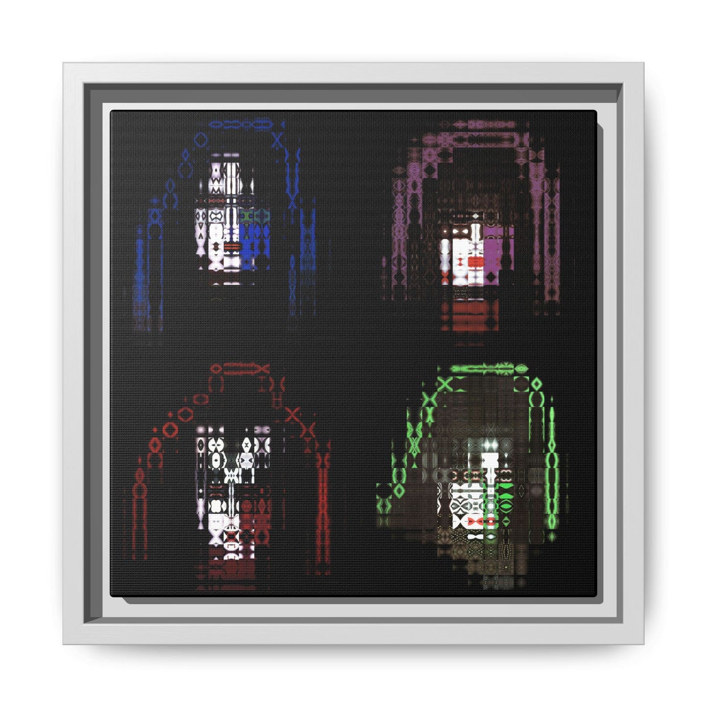 Knights In Satan's Service, Band Portrait Collage Art — Matte Canvas, Framed (Multi-color options)