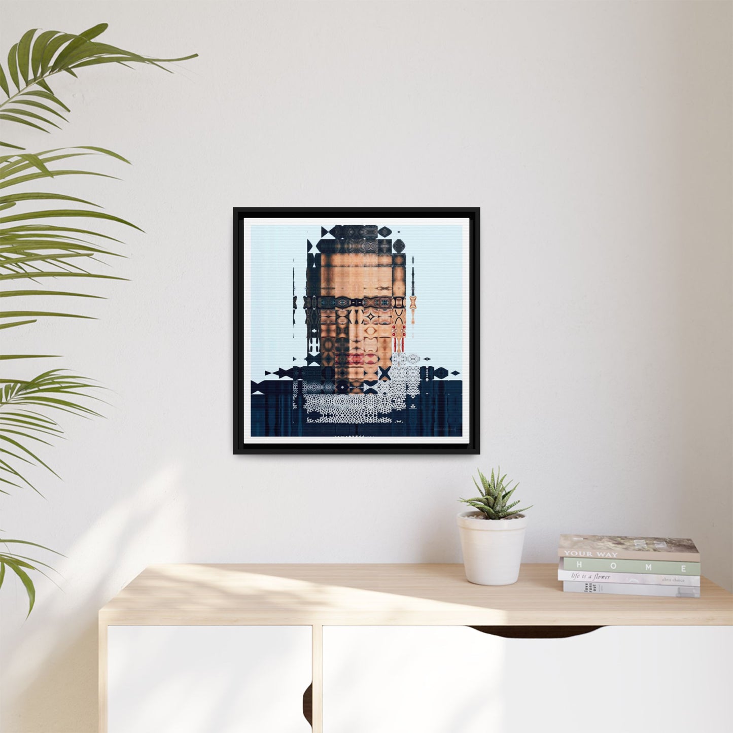 Iconic Feminist, The Notorious RBG, Ruth Bader Ginsburg Abstract Portrait Collage Art — Matte Canvas, Framed (Multi-color options)