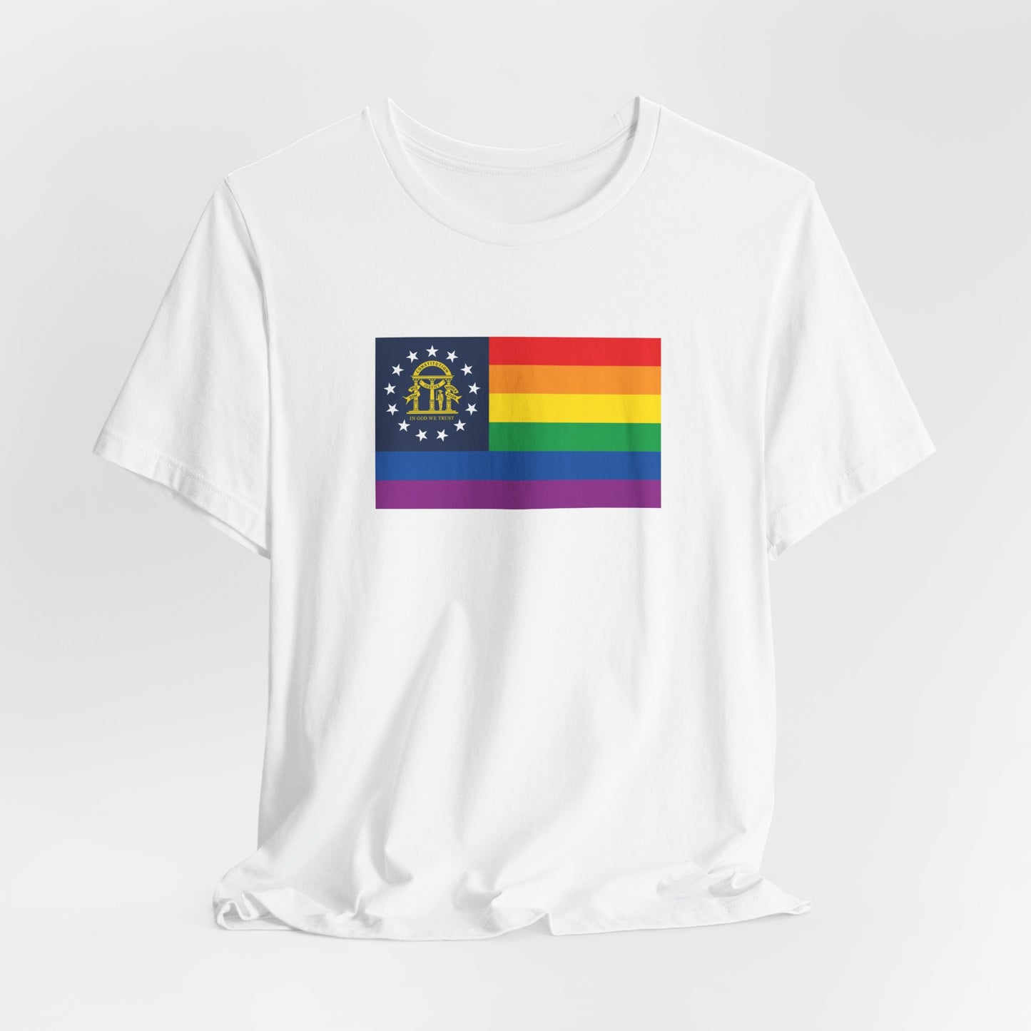 Georgia Rainbow Pride Flag T-shirt, Several Color Options