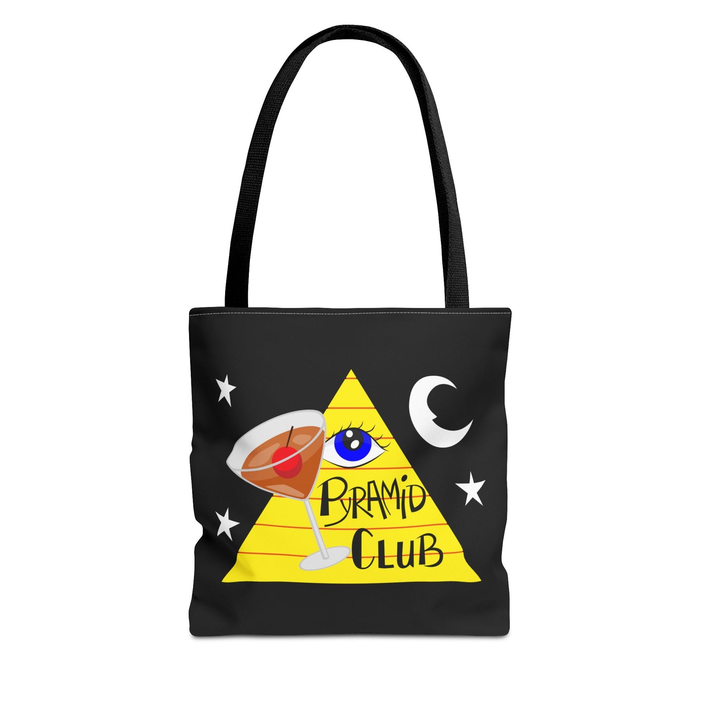 Pyramid Club Tote Bag - Full Color on Black