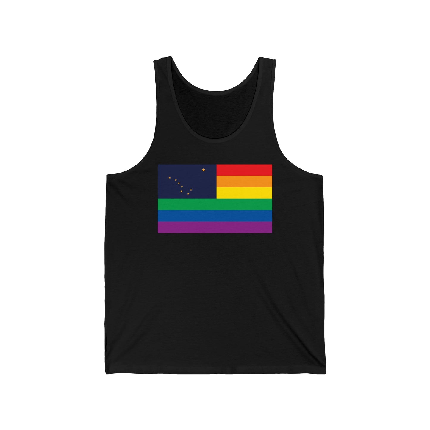 Alaska Rainbow Pride Flag Jersey Tank