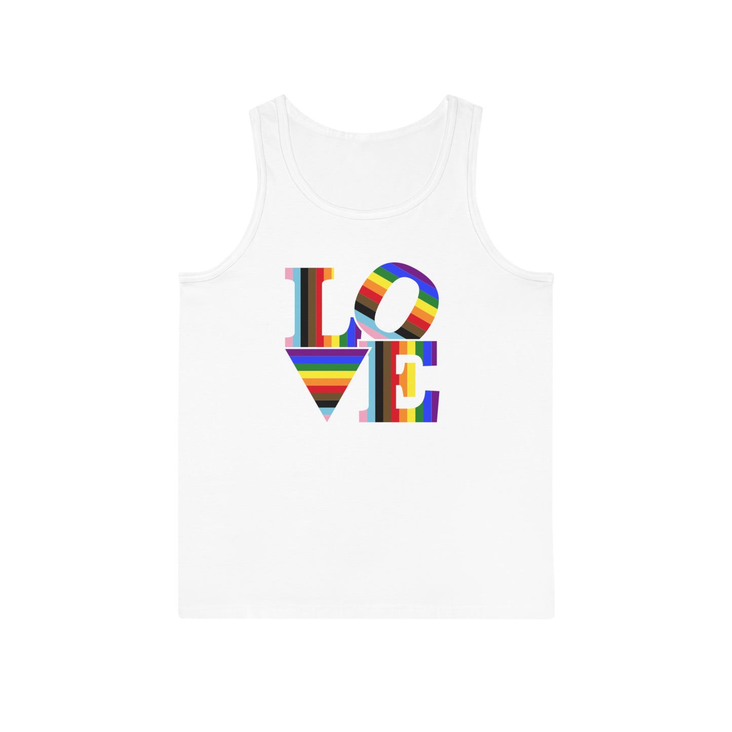 LOVE Tank Top - progress pride color deco