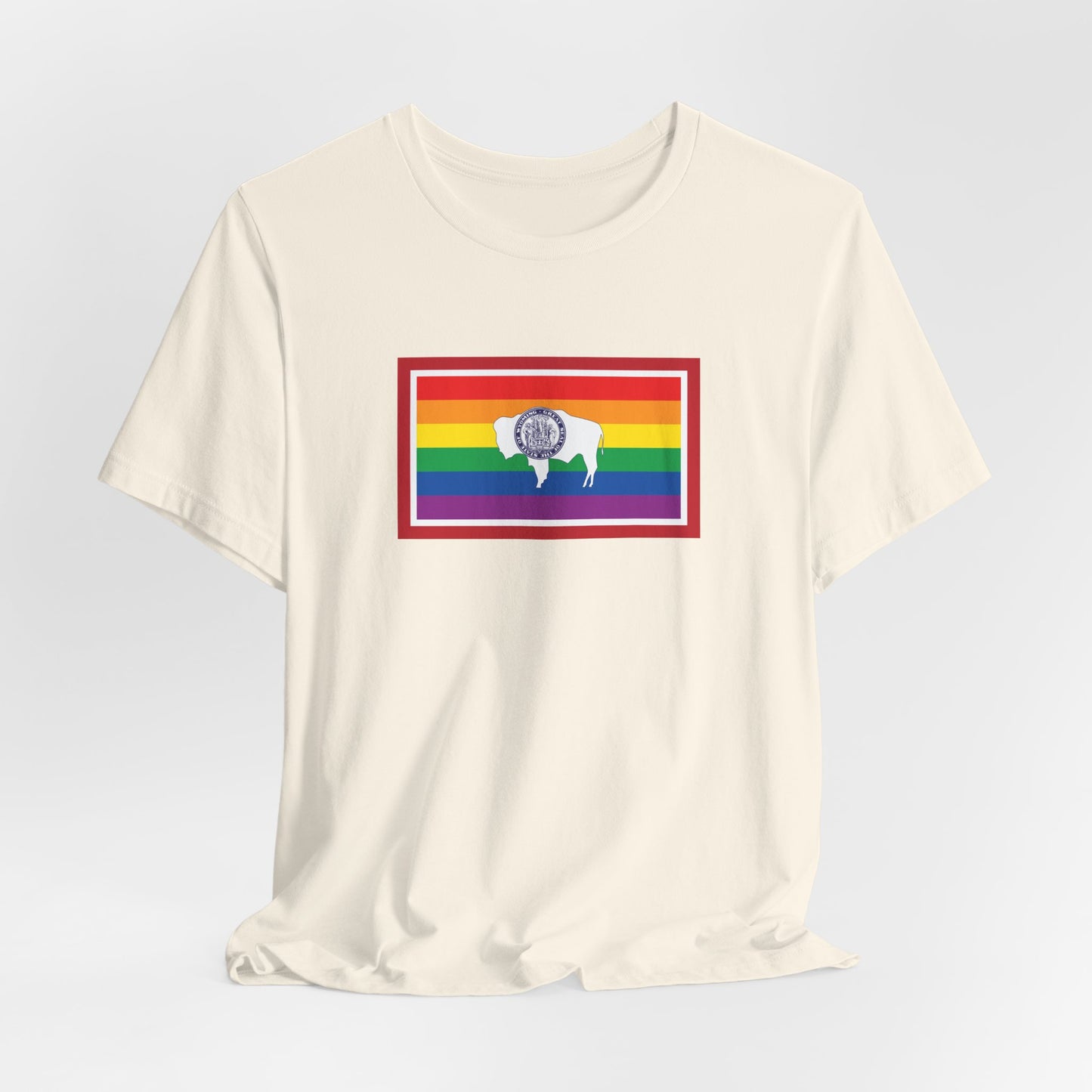 Wyoming Rainbow Pride Flag T-shirt, Several Color Options