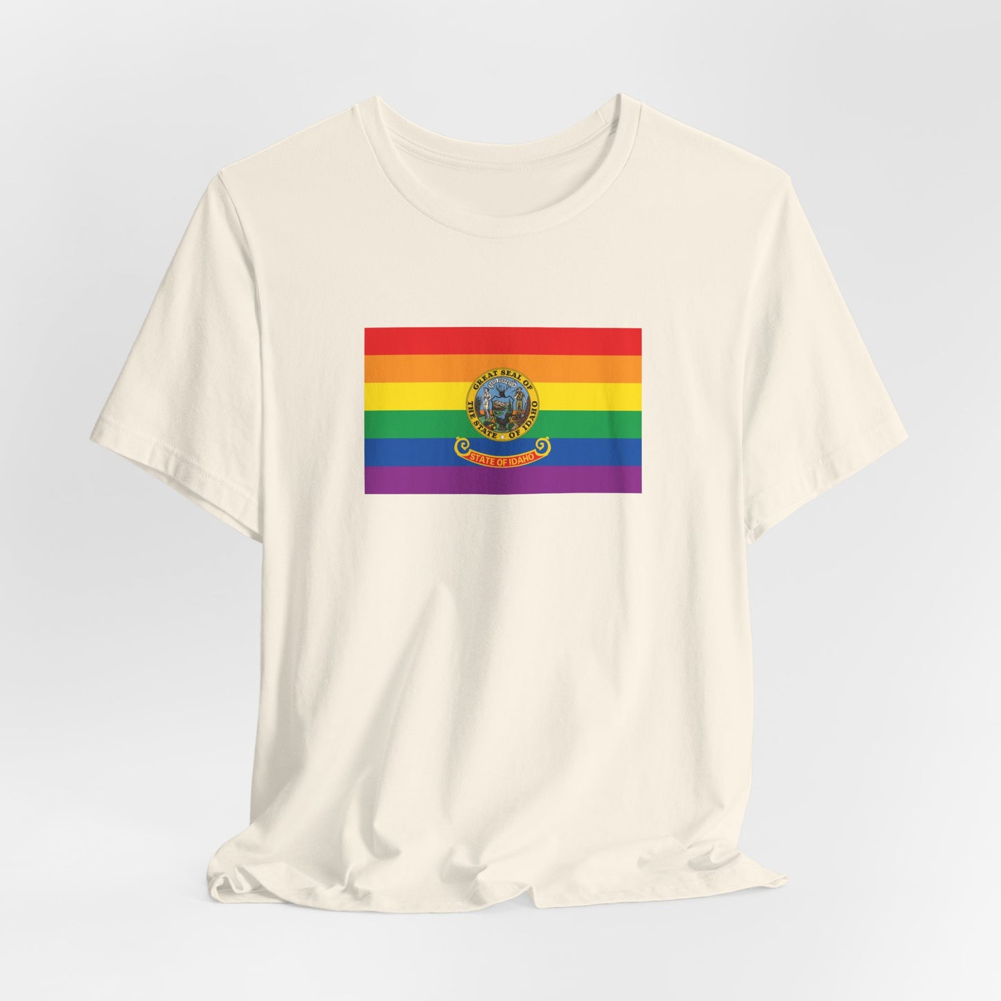 Idaho Rainbow Pride Flag T-shirt, Several Color Options