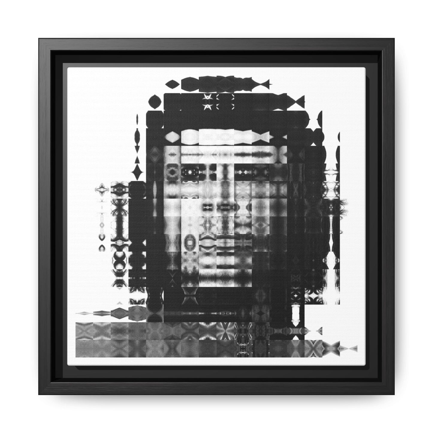 Iconic Revolutionary Che Guevera Abstract Portrait Collage Art — Matte Canvas, Framed (Multi-color options)