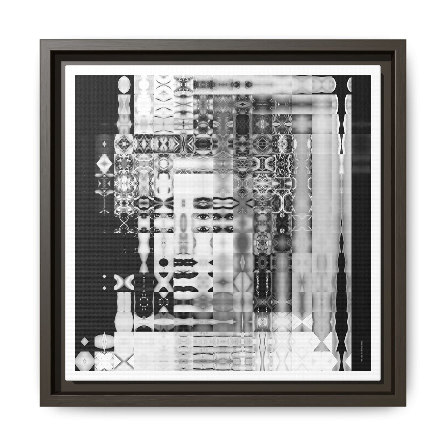 Strike-a-Pose Pop Icon Abstract Portrait Collage Art — Matte Canvas, Framed (Multi-color options)
