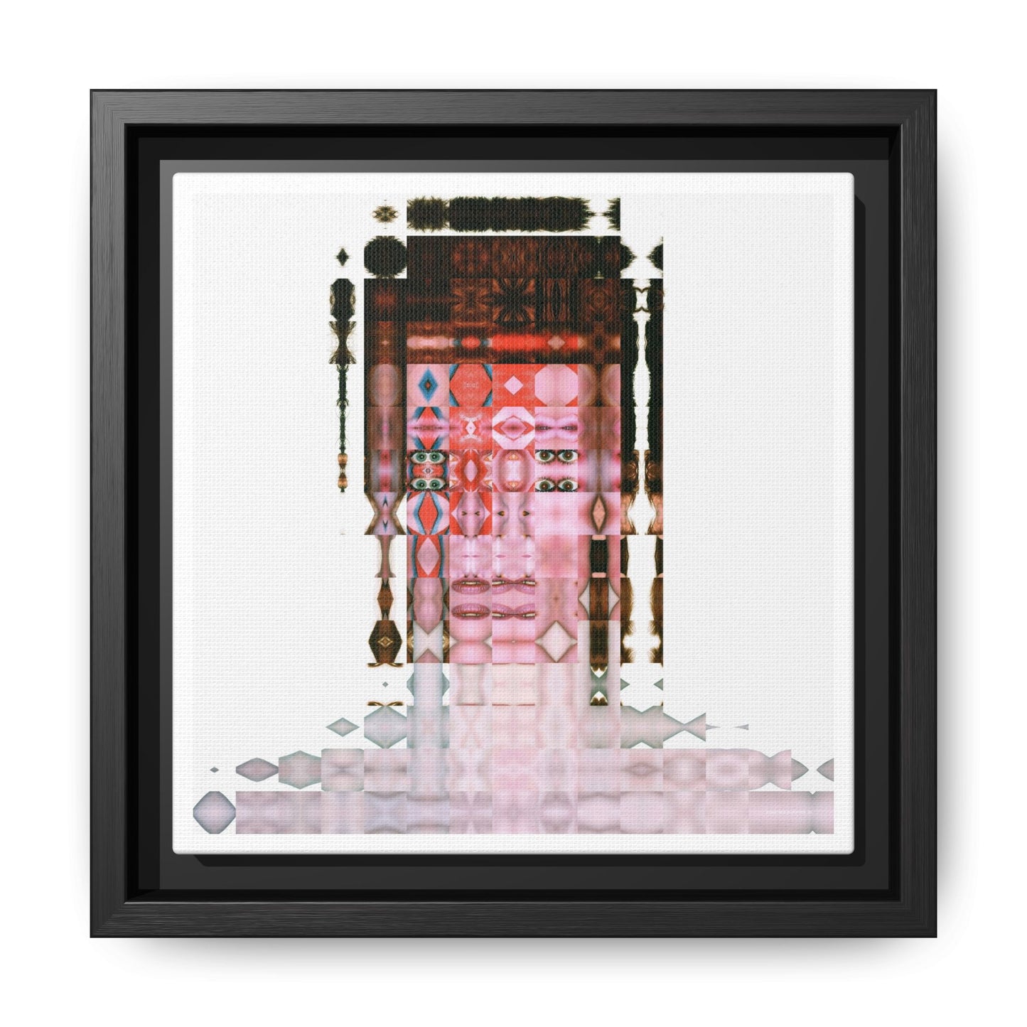 Iconic 70s Glam Rocker Abstract Portrait Collage Art — Matte Canvas, Framed (Multi-color options)
