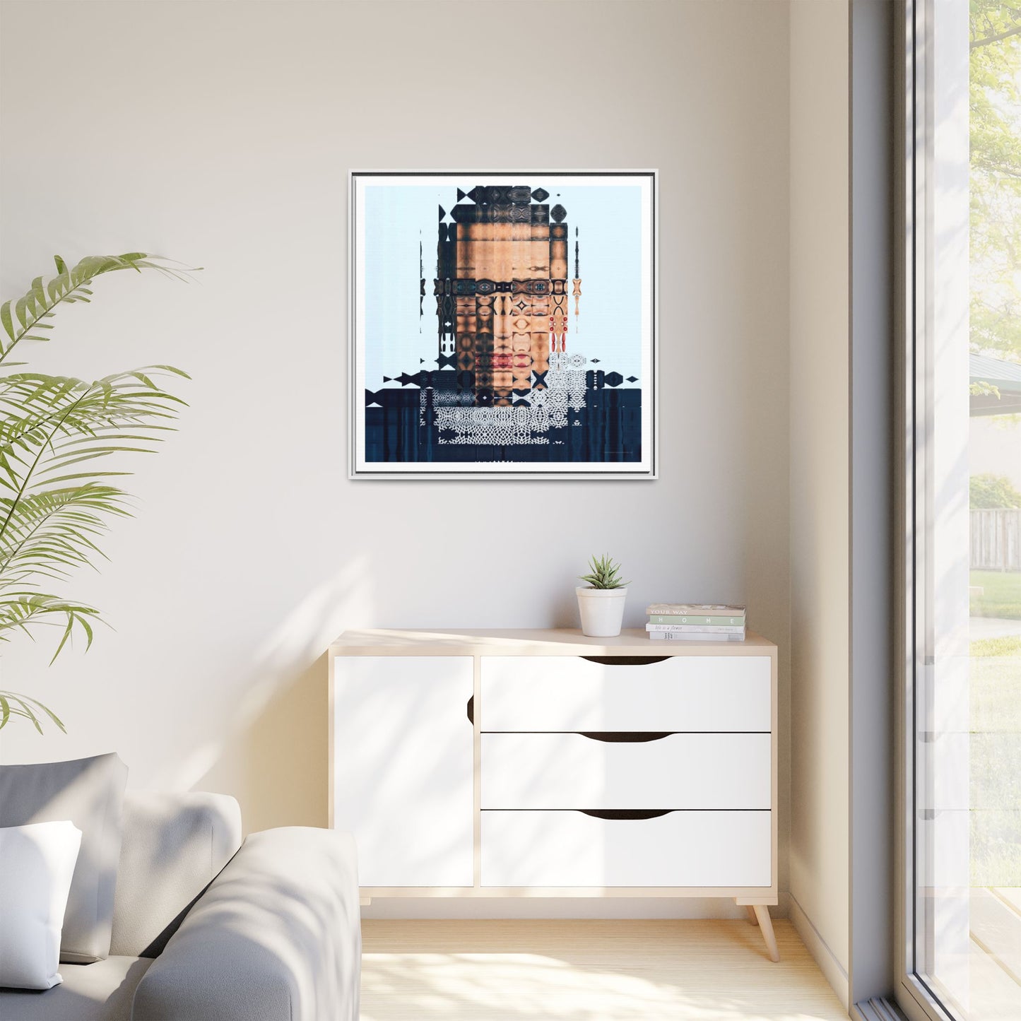 Iconic Feminist, The Notorious RBG, Ruth Bader Ginsburg Abstract Portrait Collage Art — Matte Canvas, Framed (Multi-color options)