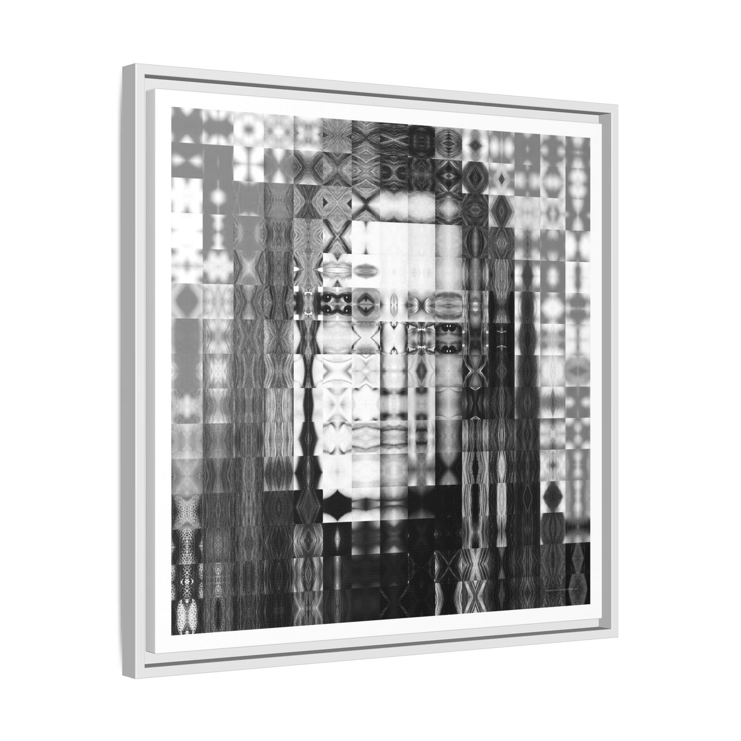 Feminist Icon Gloria Steinem Abstract Portrait Collage Art — Matte Canvas, Framed (Multi-color options)