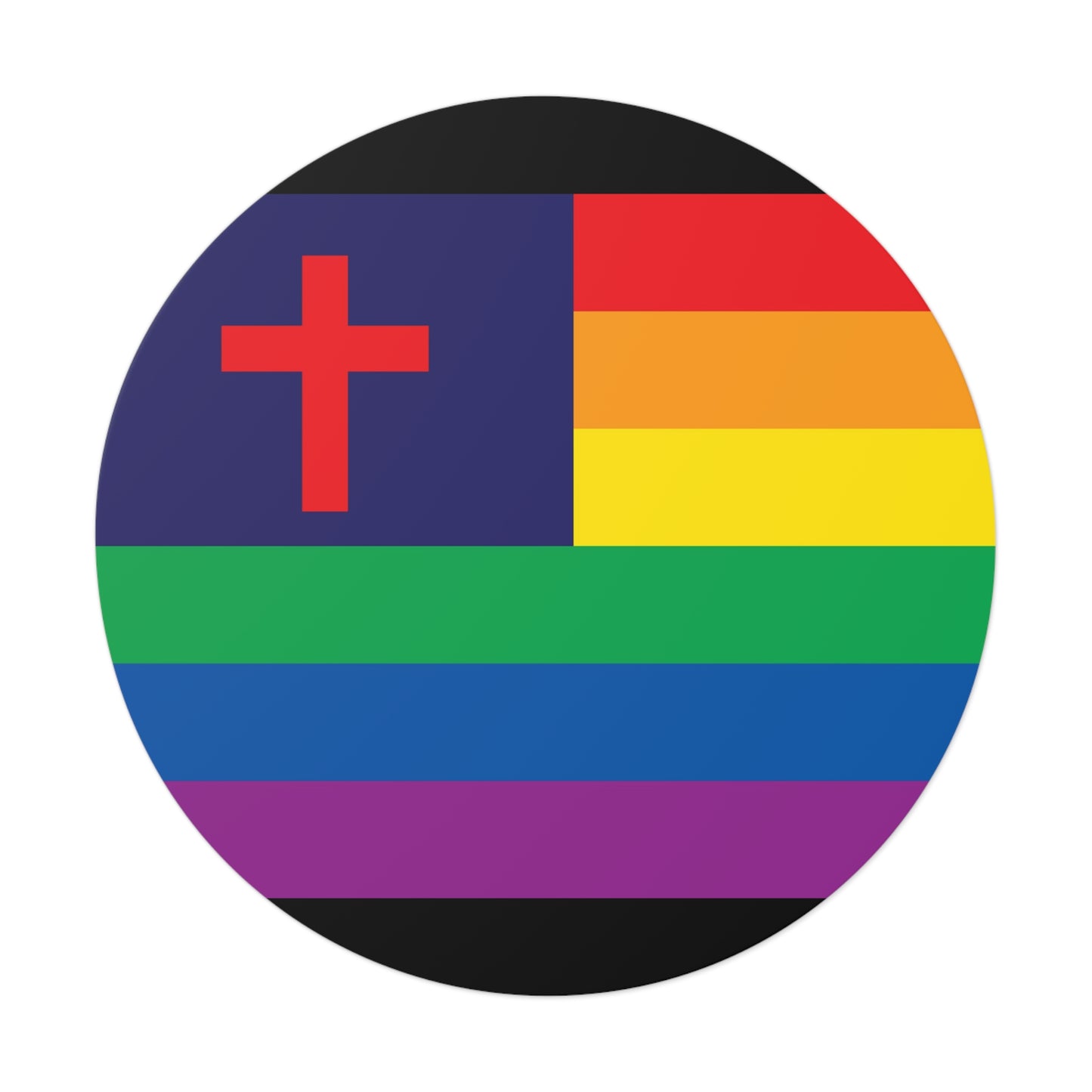 Christian Queer Pride Flag Vinyl Sticker
