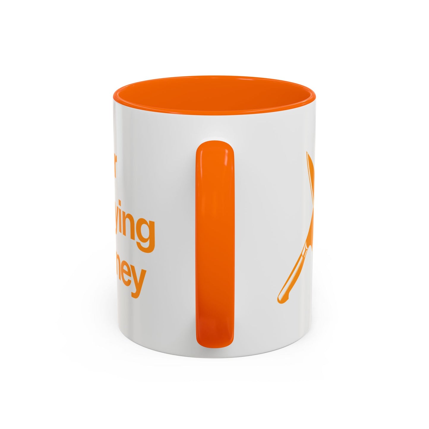 I will never stop worrying about Britney, White with Orange Accent Coffee Mug (11, 15oz)