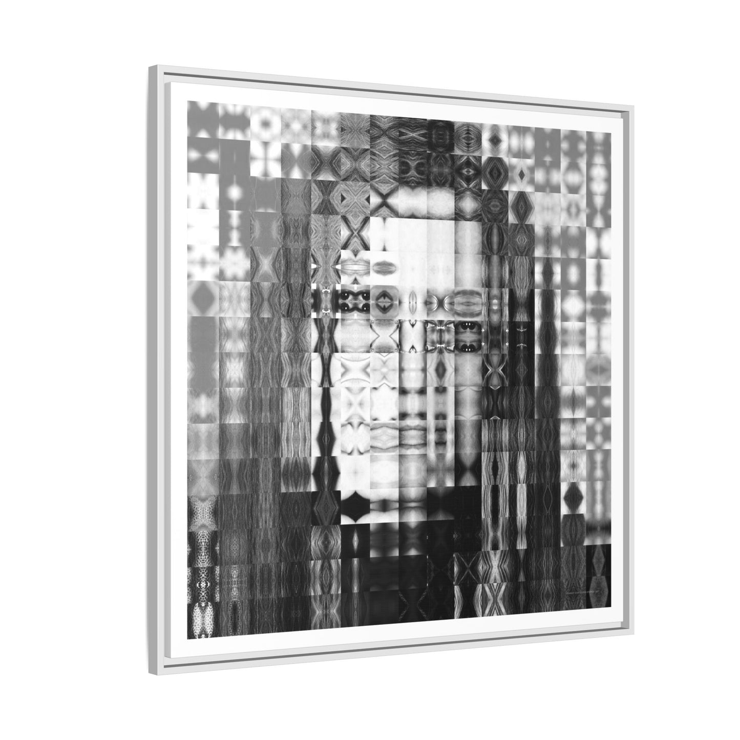 Feminist Icon Gloria Steinem Abstract Portrait Collage Art — Matte Canvas, Framed (Multi-color options)