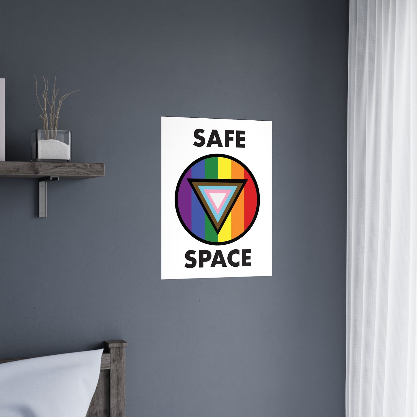 SAFE SPACE Poster - rainbow triangle deco