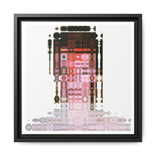 Iconic 70s Glam Rocker Abstract Portrait Collage Art — Matte Canvas, Framed (Multi-color options)