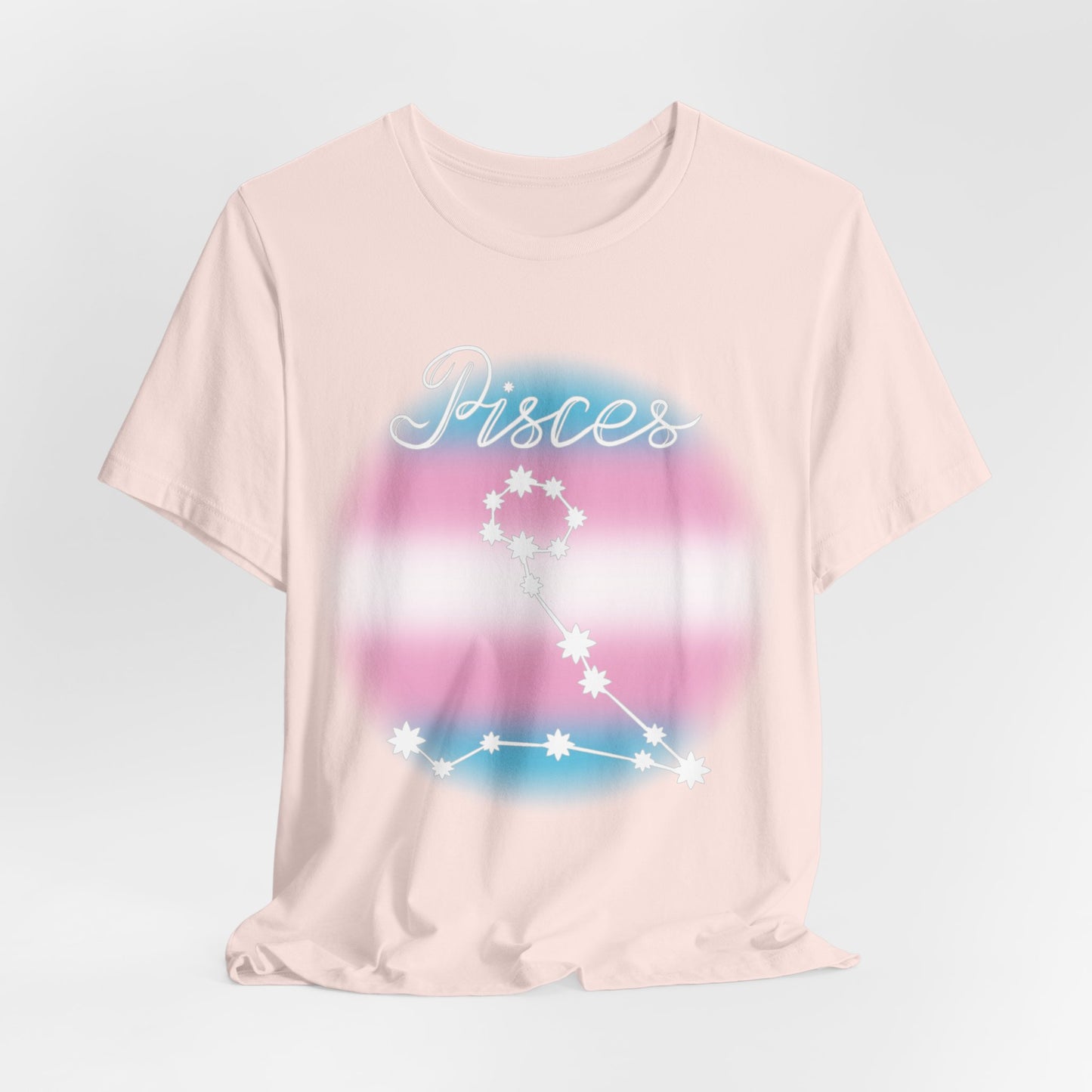 Pisces Constellation T-shirt, Astrology, Transgender Pride Flag