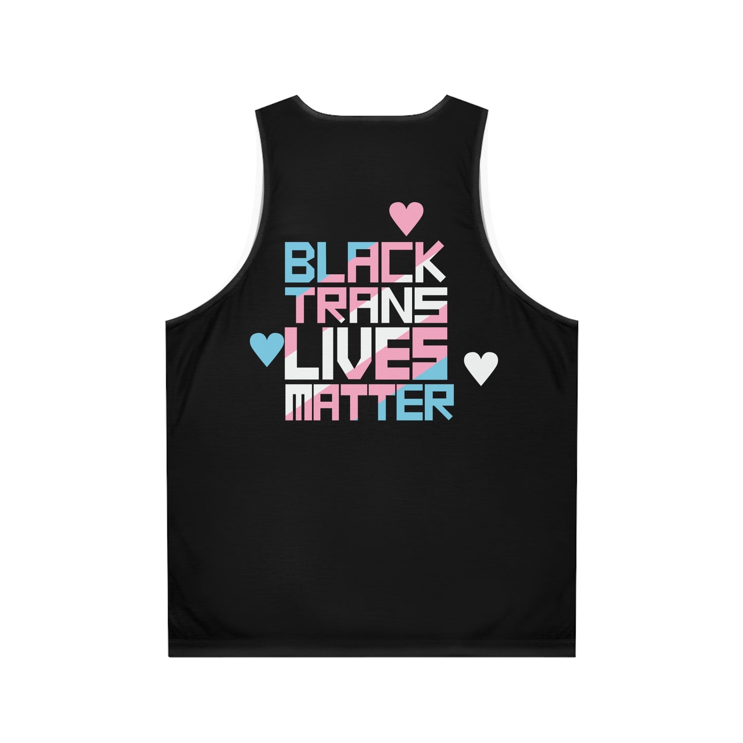 BLACK TRANS LIVES MATTER Tank Top - San Francisco Tenderloin Deco on Black