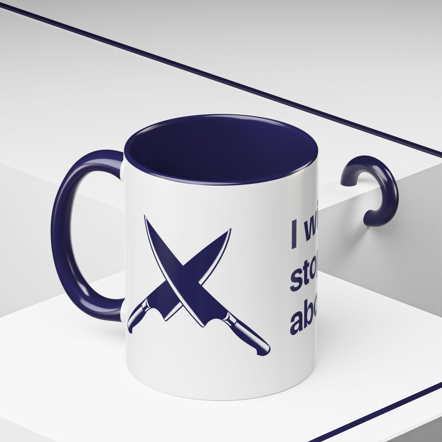 I will never stop worrying about Britney, White with Navy Accent Coffee Mug (11, 15oz)