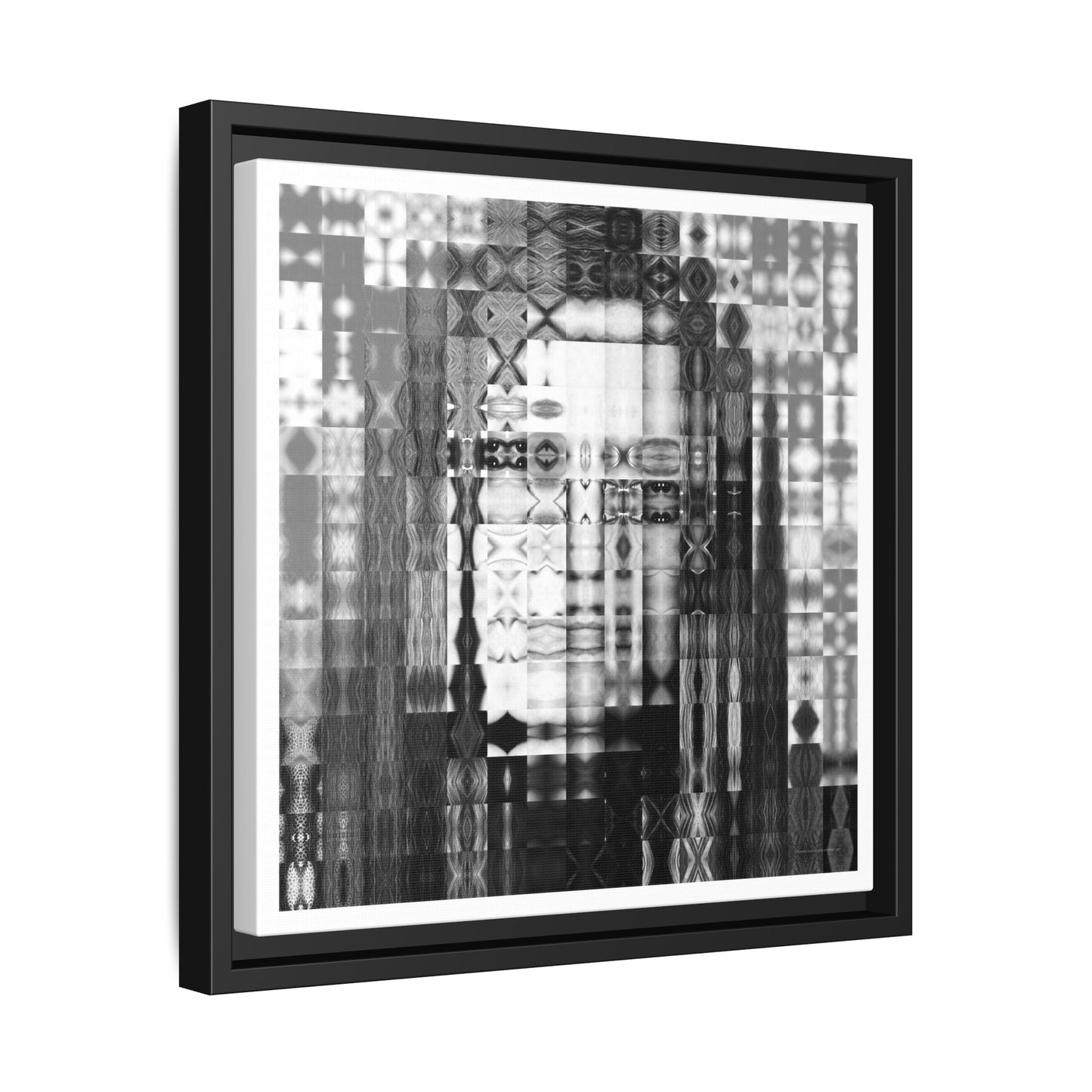 Feminist Icon Gloria Steinem Abstract Portrait Collage Art — Matte Canvas, Framed (Multi-color options)