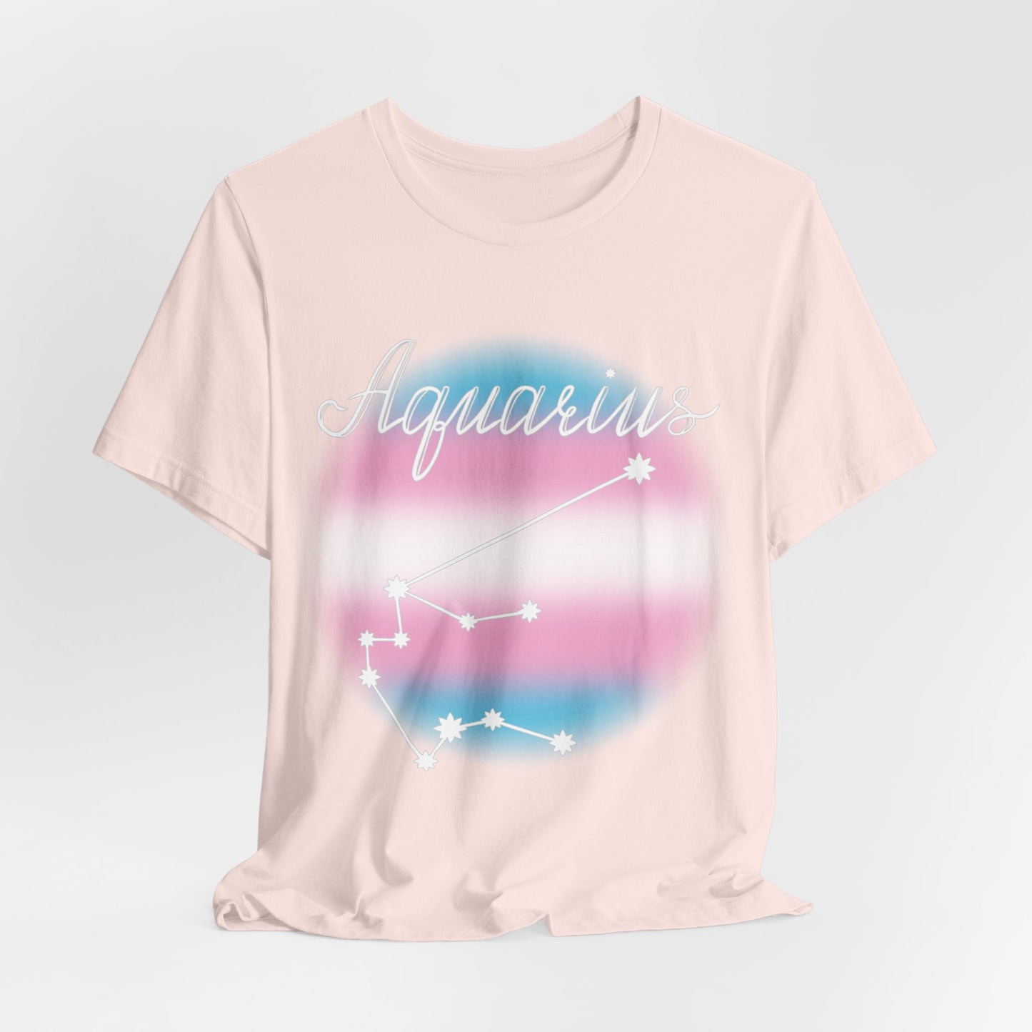 Aquarius Constellation T-shirt, Astrology, Transgender Pride Flag